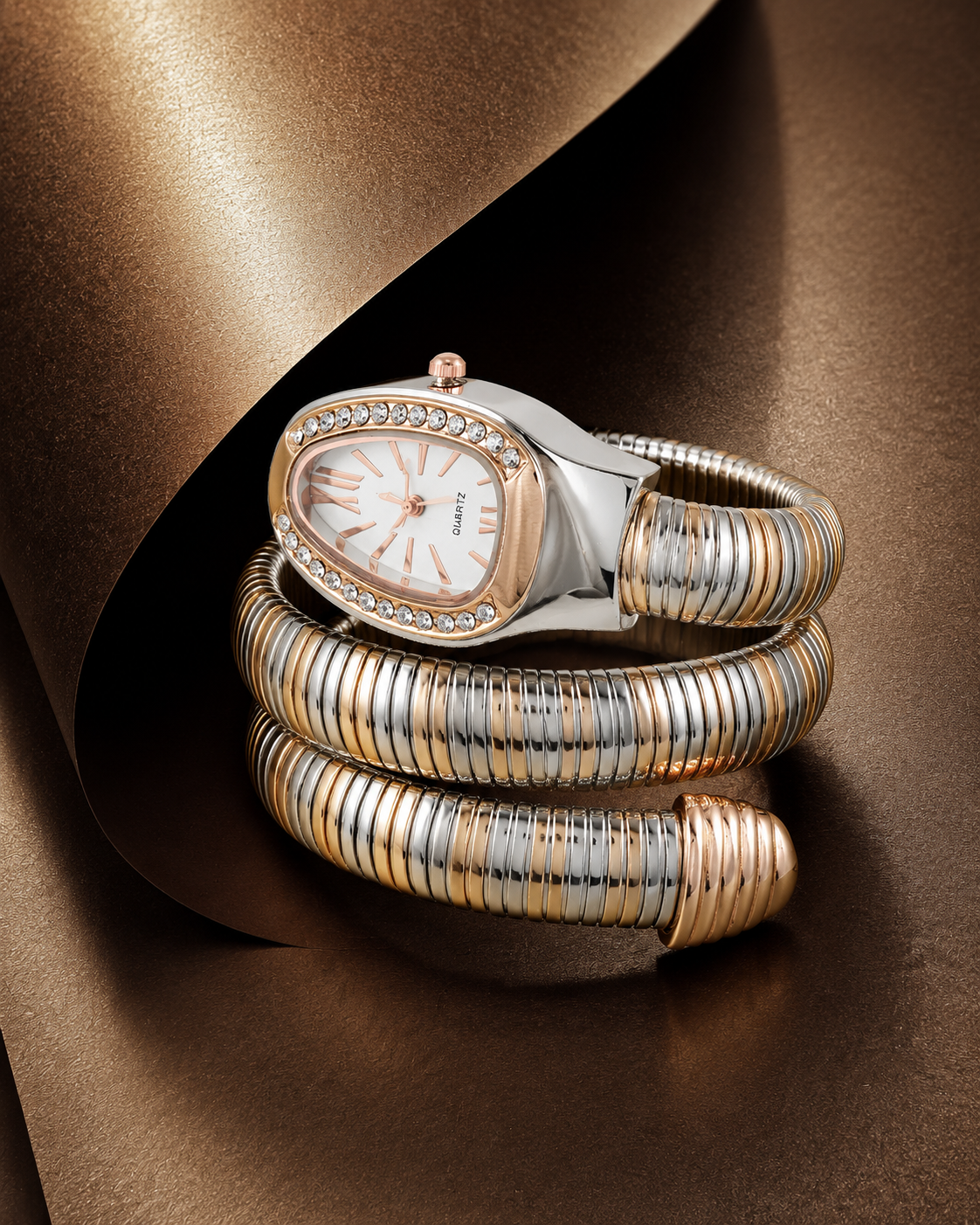 Eternal Bling Serpentine Wrap Around Watch