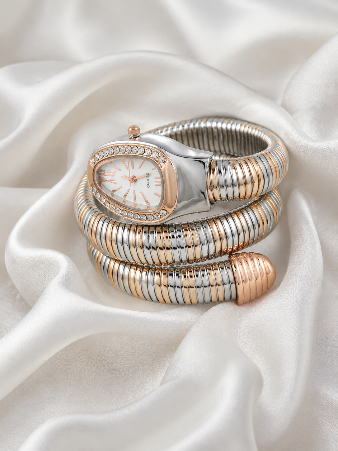 Eternal Bling Serpentine Wrap Around Watch