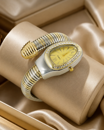 Eternal Bling white Serpentine Wrap Around  bracelet Watch