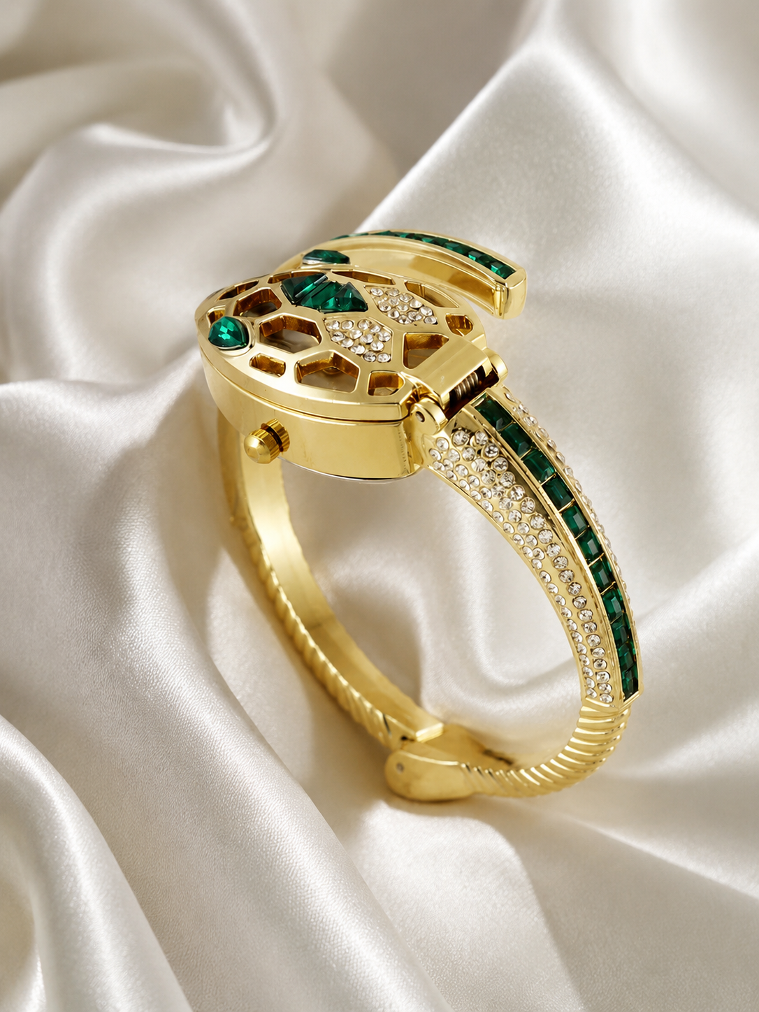 Eternal Bling Serpetine stone Studded Bracelet watch