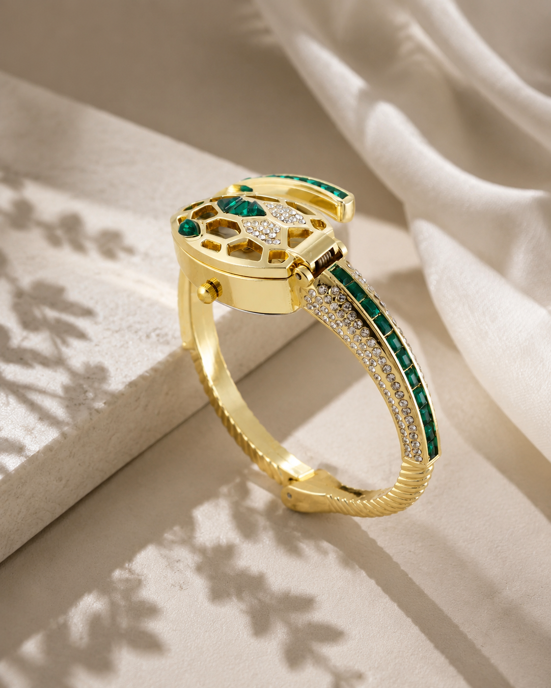 Eternal Bling Serpetine stone Studded Bracelet watch