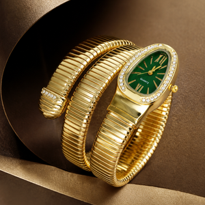 Eternal Bling Serpentine Green dial Wrap Around Watch