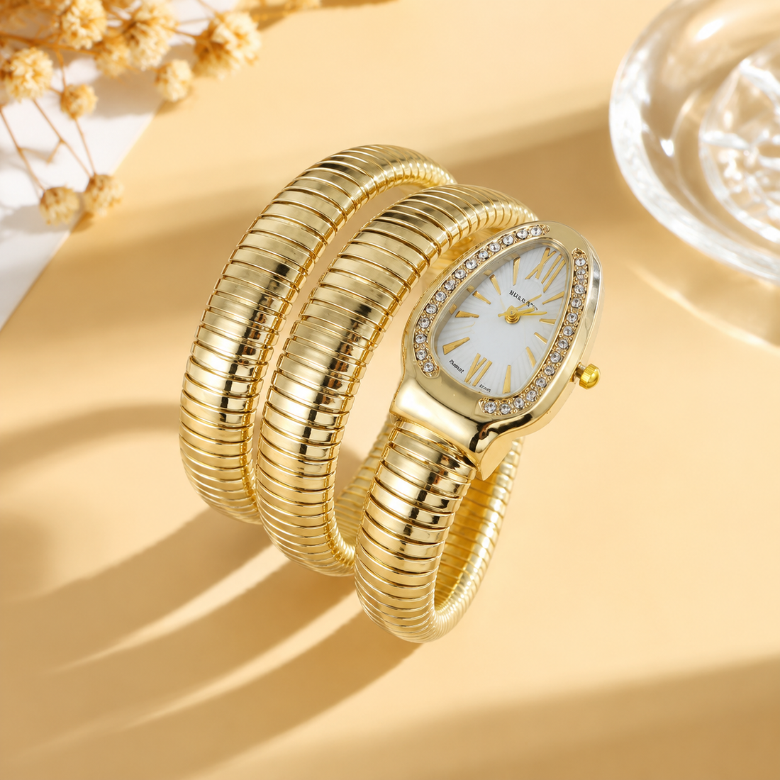 Eternal Bling White Serpentine Wrap Around Bracelet watch