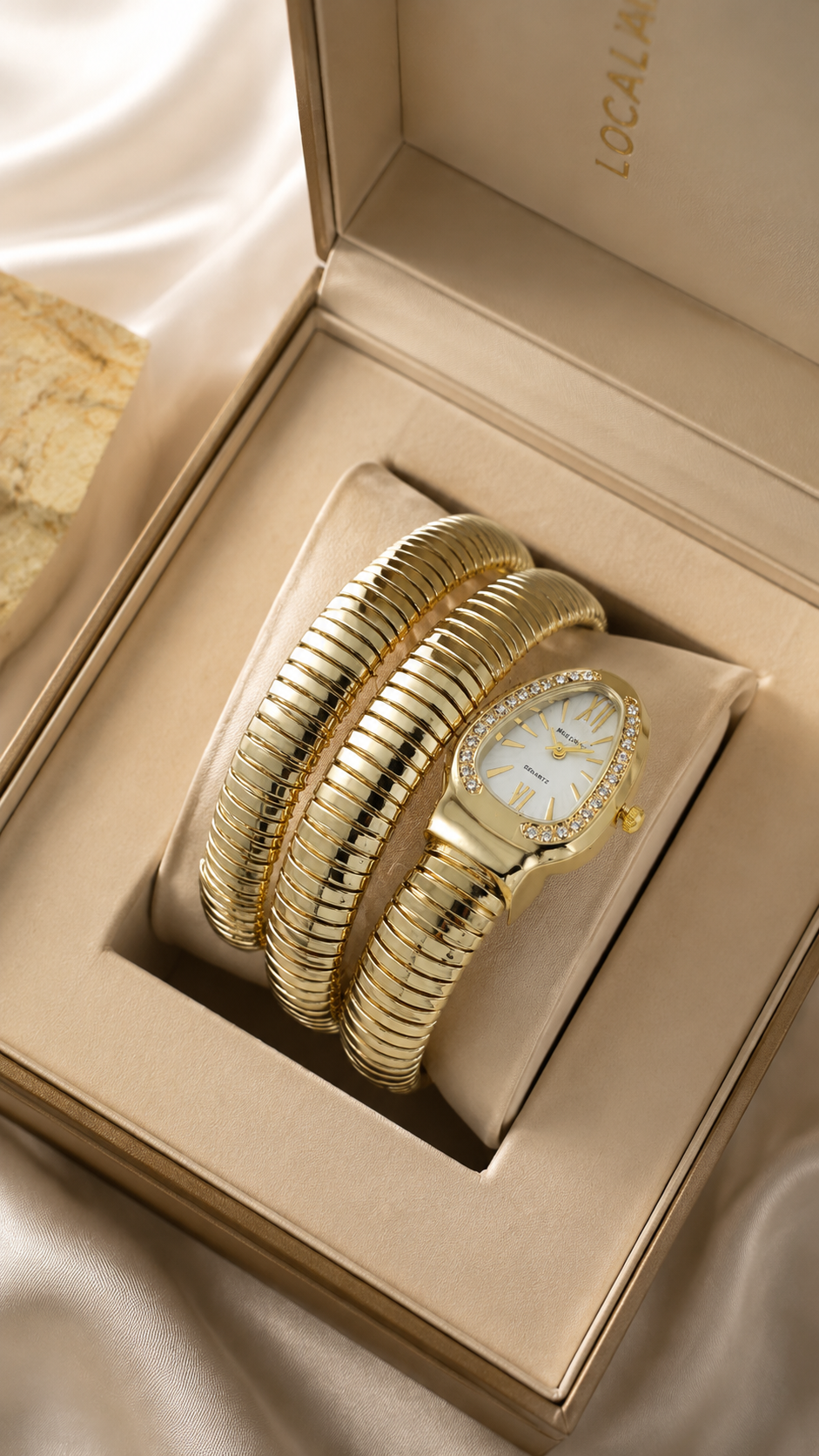 Eternal Bling White Serpentine Wrap Around Bracelet watch