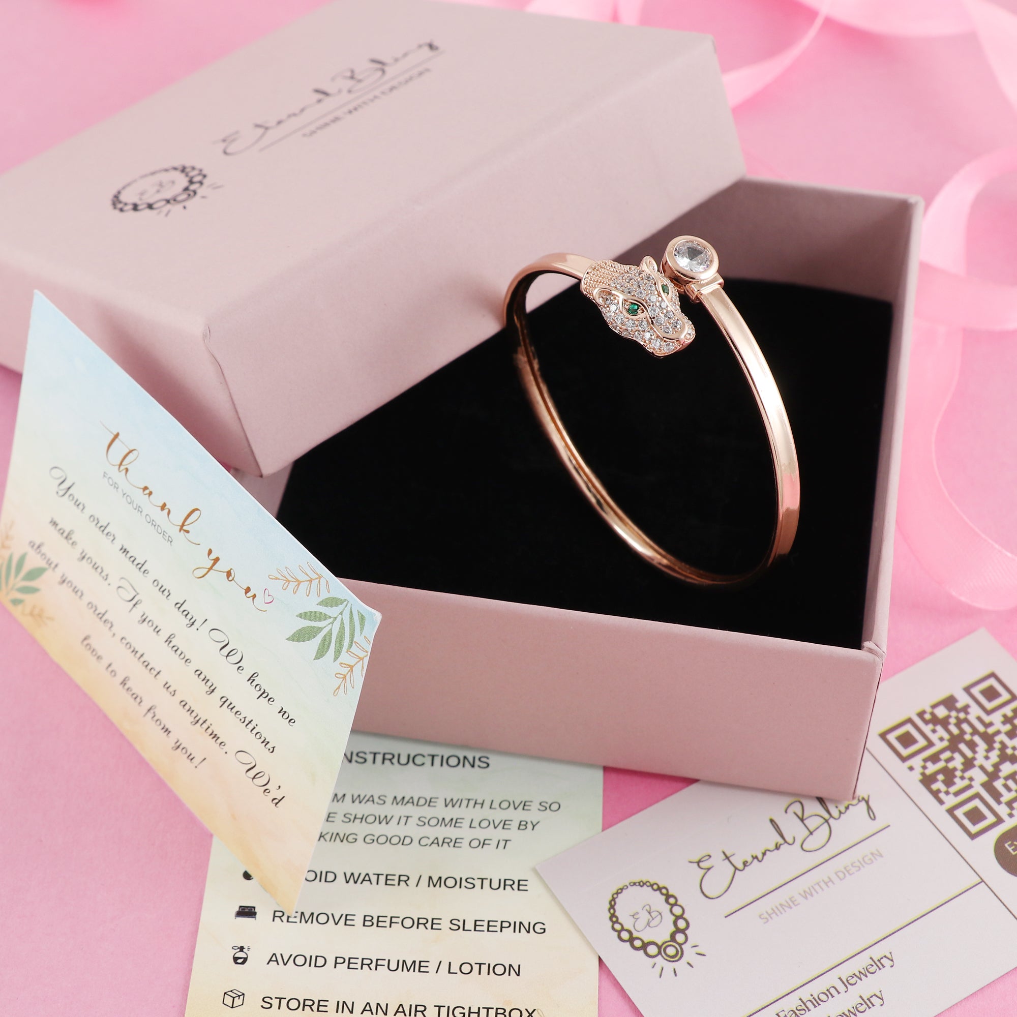 Eternal Bling Snake Open Kada