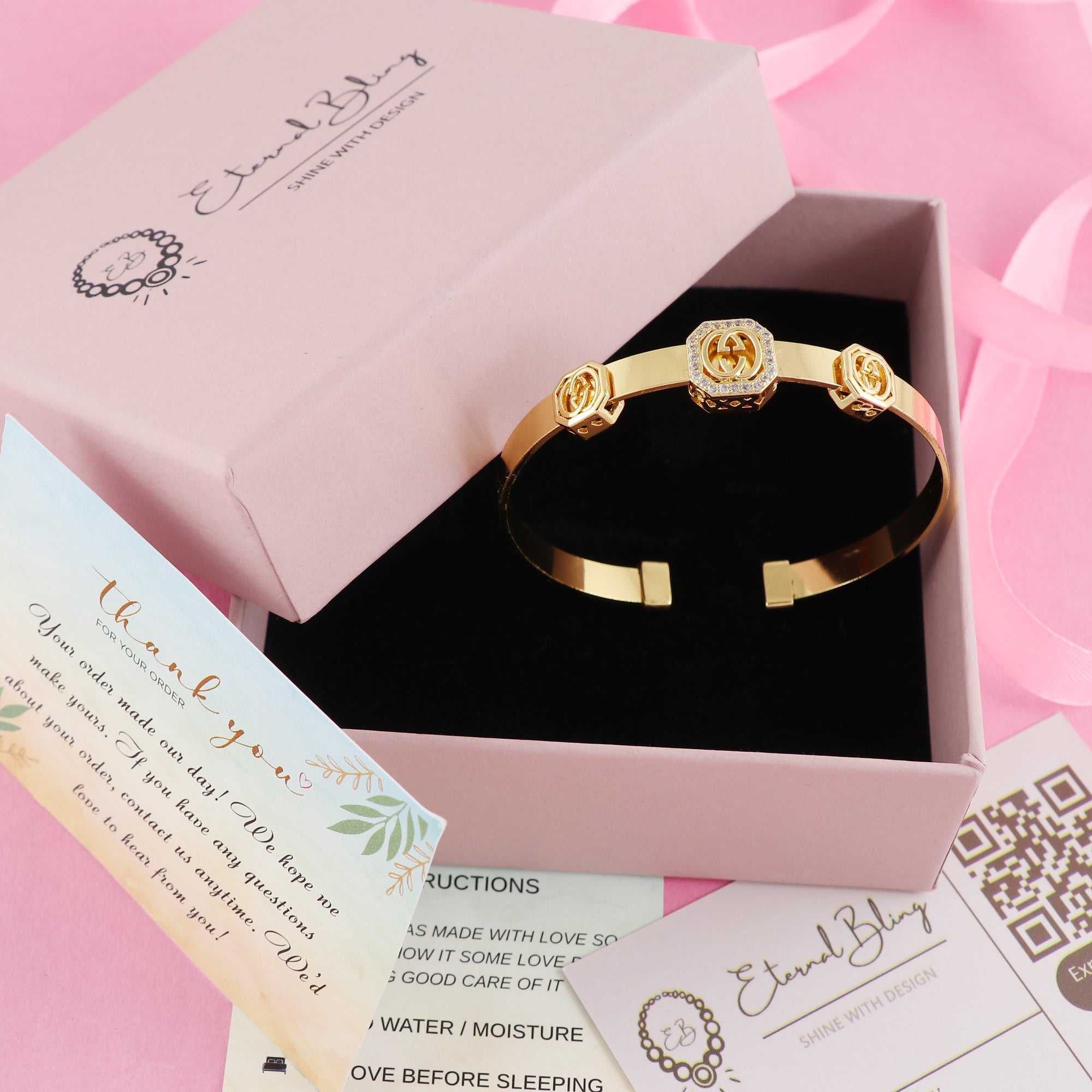 Eternal Bling Designer Solid kada