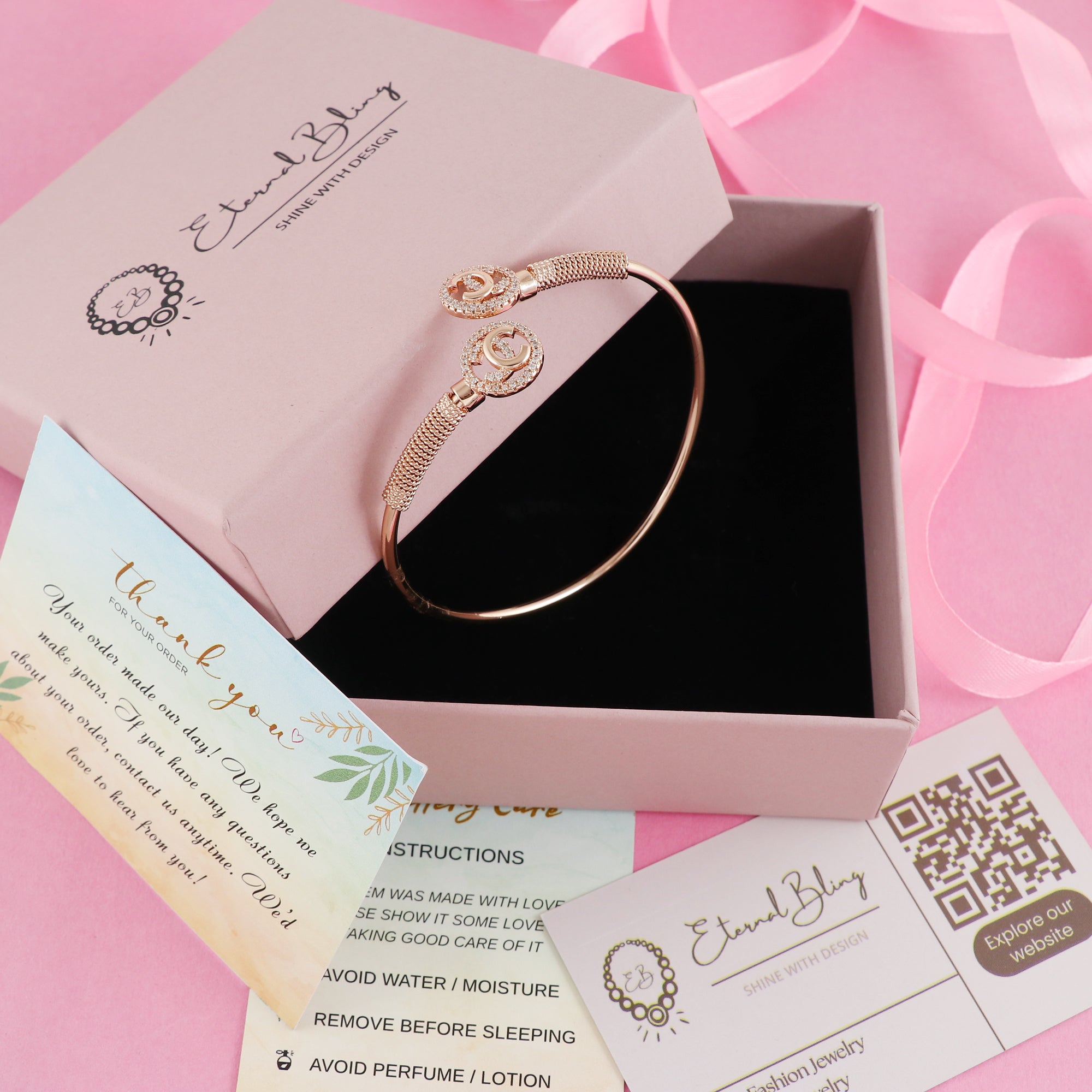 Eternal Bling Crystal Open Kada