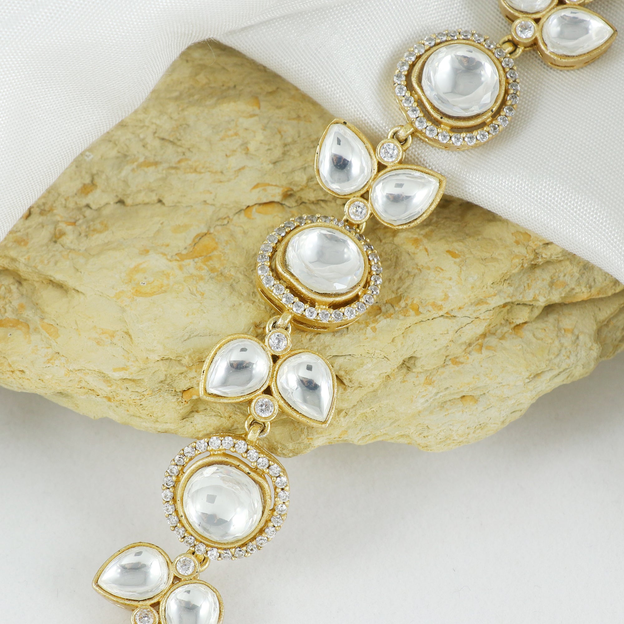Eternal Bling AD Polki Designer Adjustable Bracelet