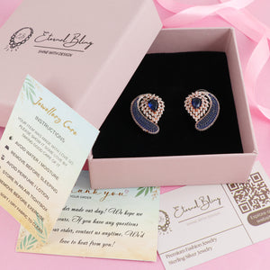 Eternal Bling Rose Gold Plated Sapphire AD Earring