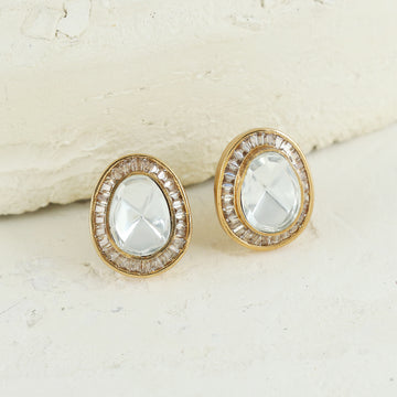 Eternal Bling Double Line Polki Studs
