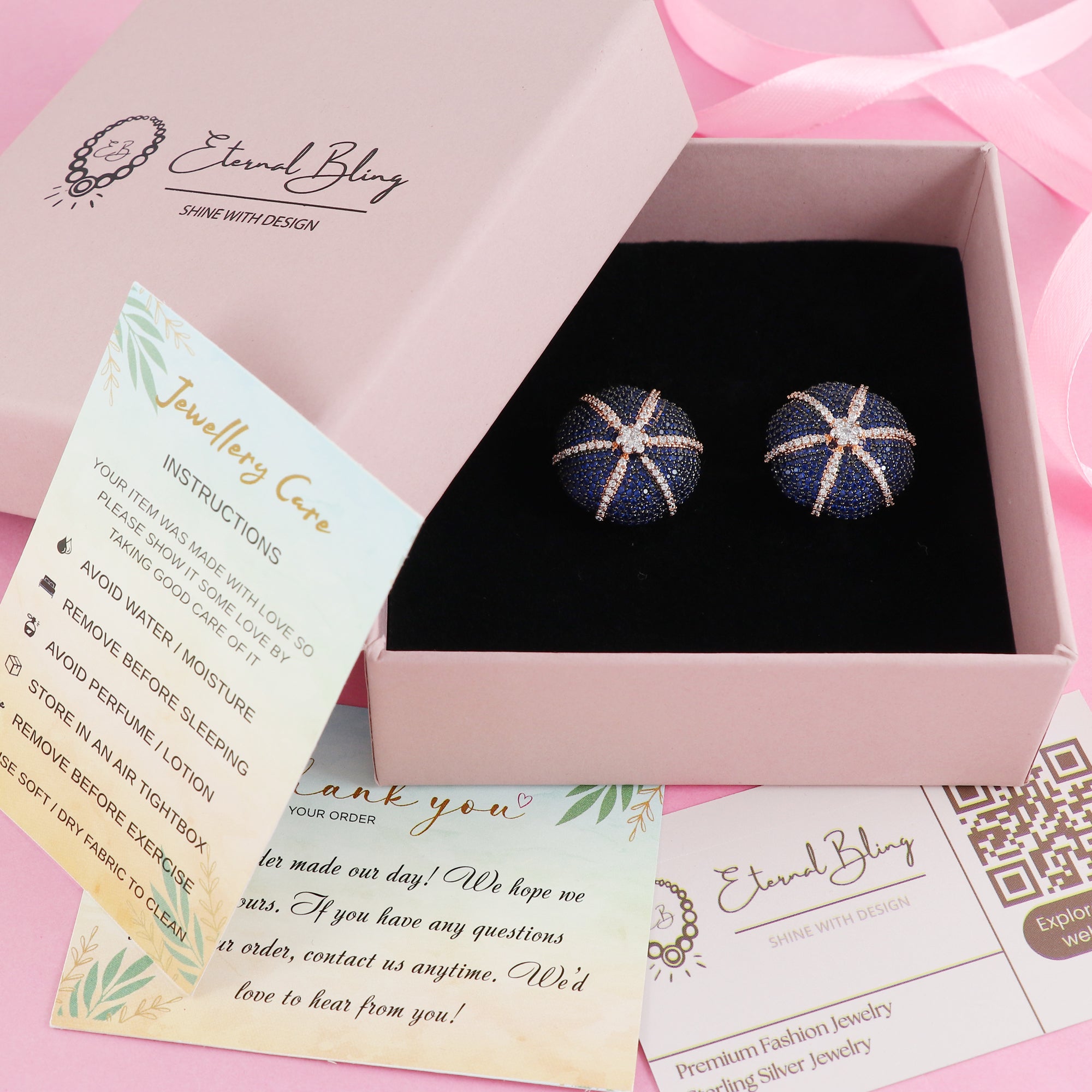 Eternal Bling Unique AD Circle Studs