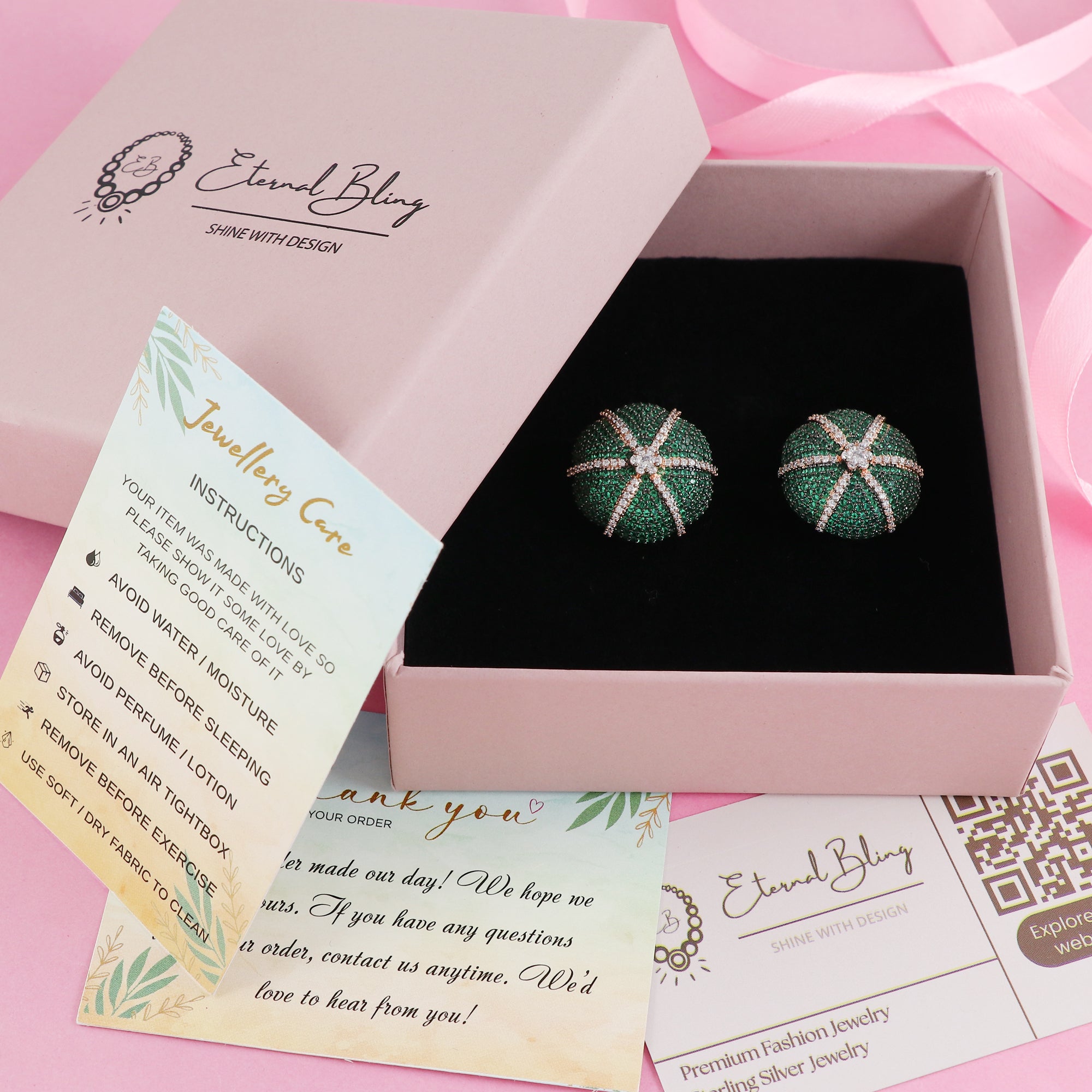 Eternal Bling Unique AD Circle Studs