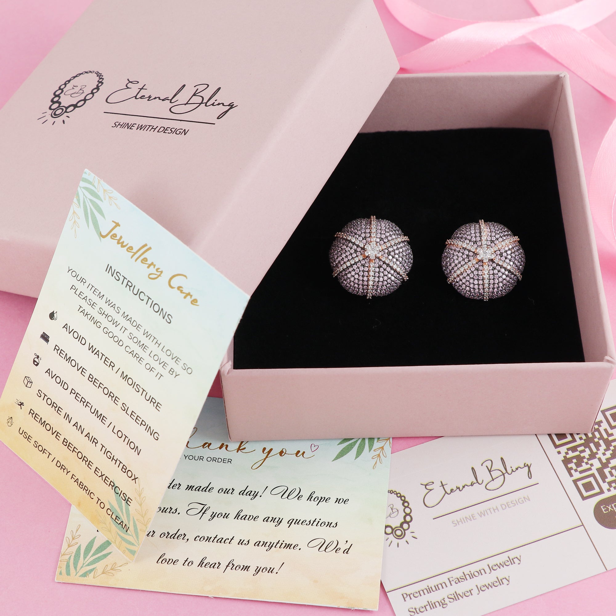 Eternal Bling Unique AD Circle Studs