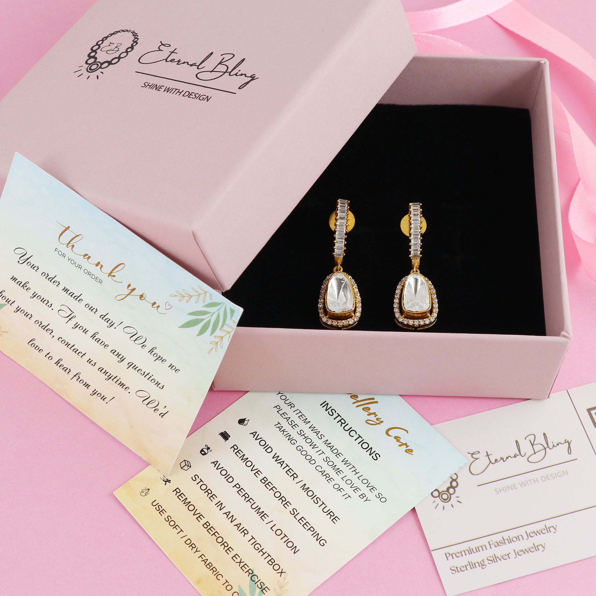 Eternal Bling Polki Hanging earring