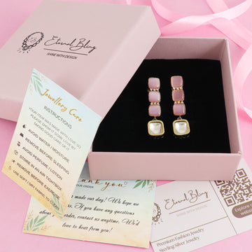 Eternal Bling Square Hanging Colorful Earrings