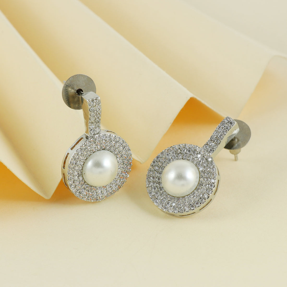 Eternal Bling Pearl AD Designer Hanging earrings