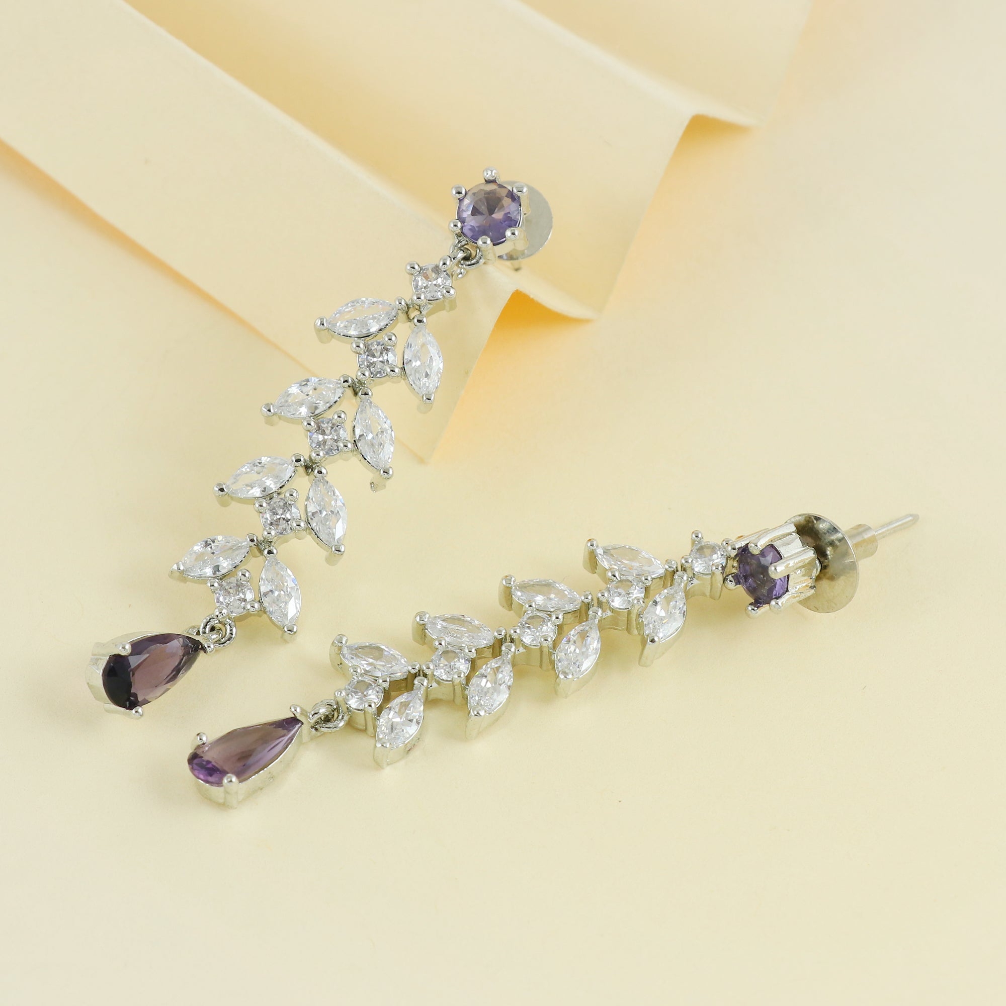 Eternal Bling Purple AD Hanging earring