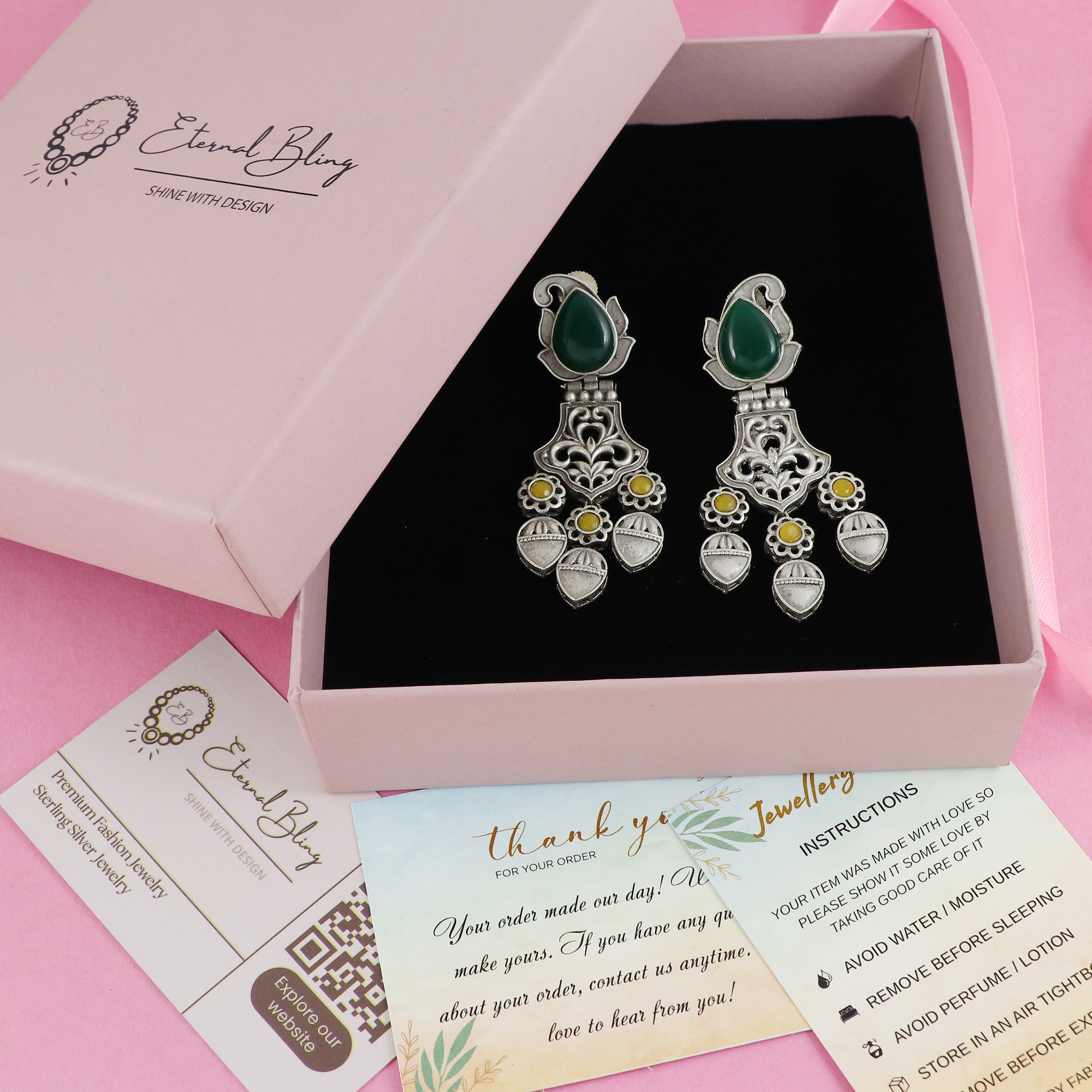 Eternal Bling Silver Designer earring