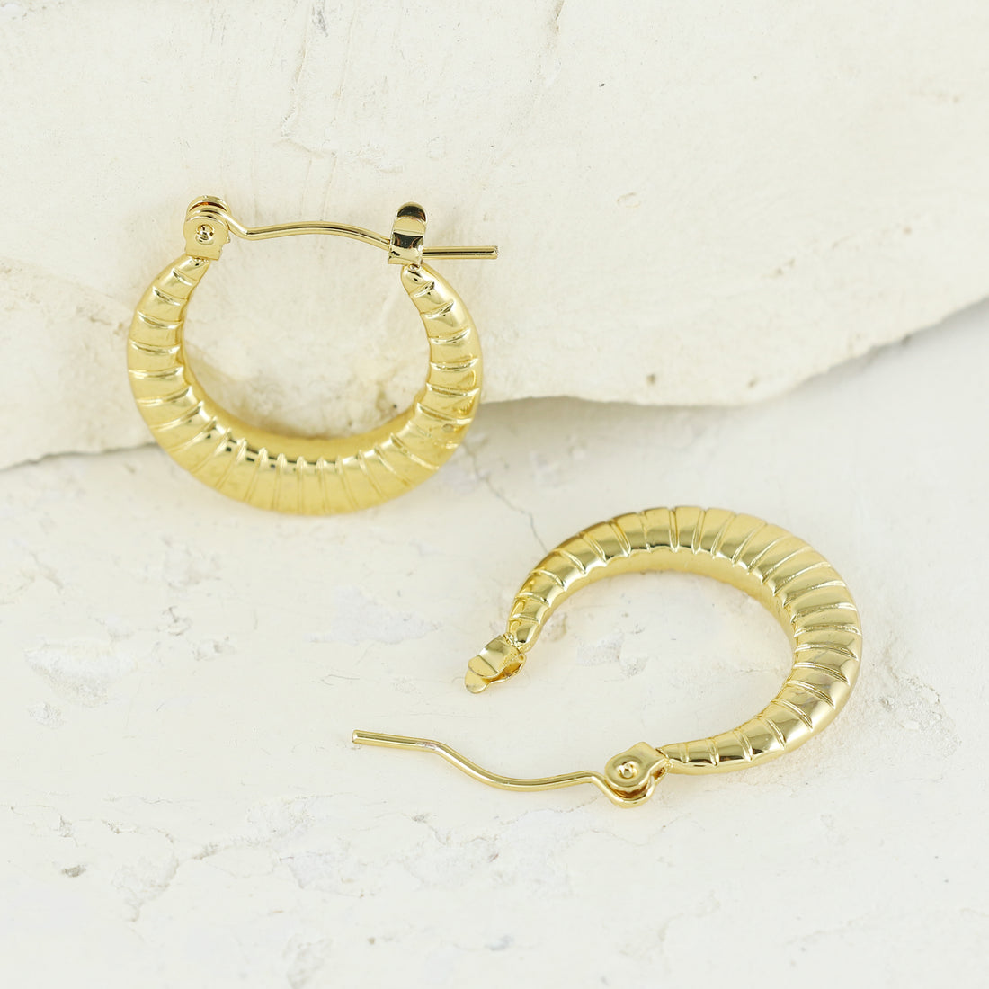 Eternal Bling Stainless Steel Hoops