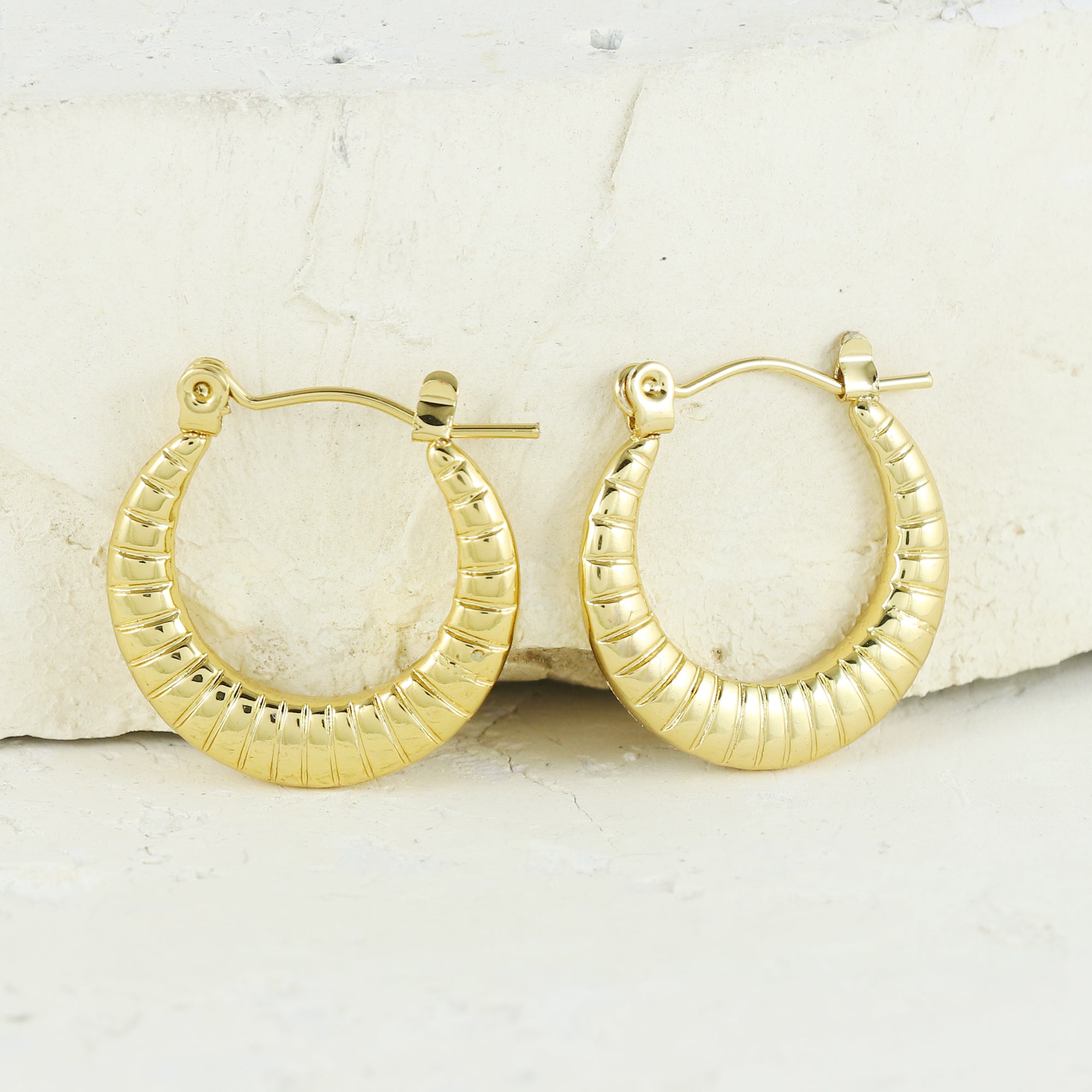 Eternal Bling Stainless Steel Hoops