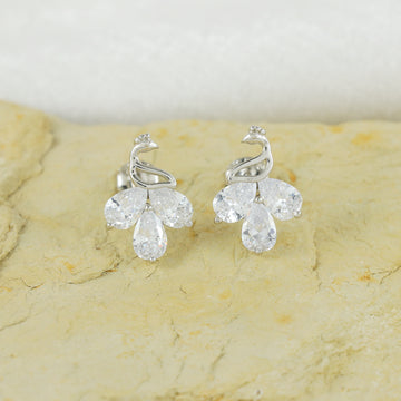 Eternal Bling Sterling Silver Heart and Arrow Peacock Tops