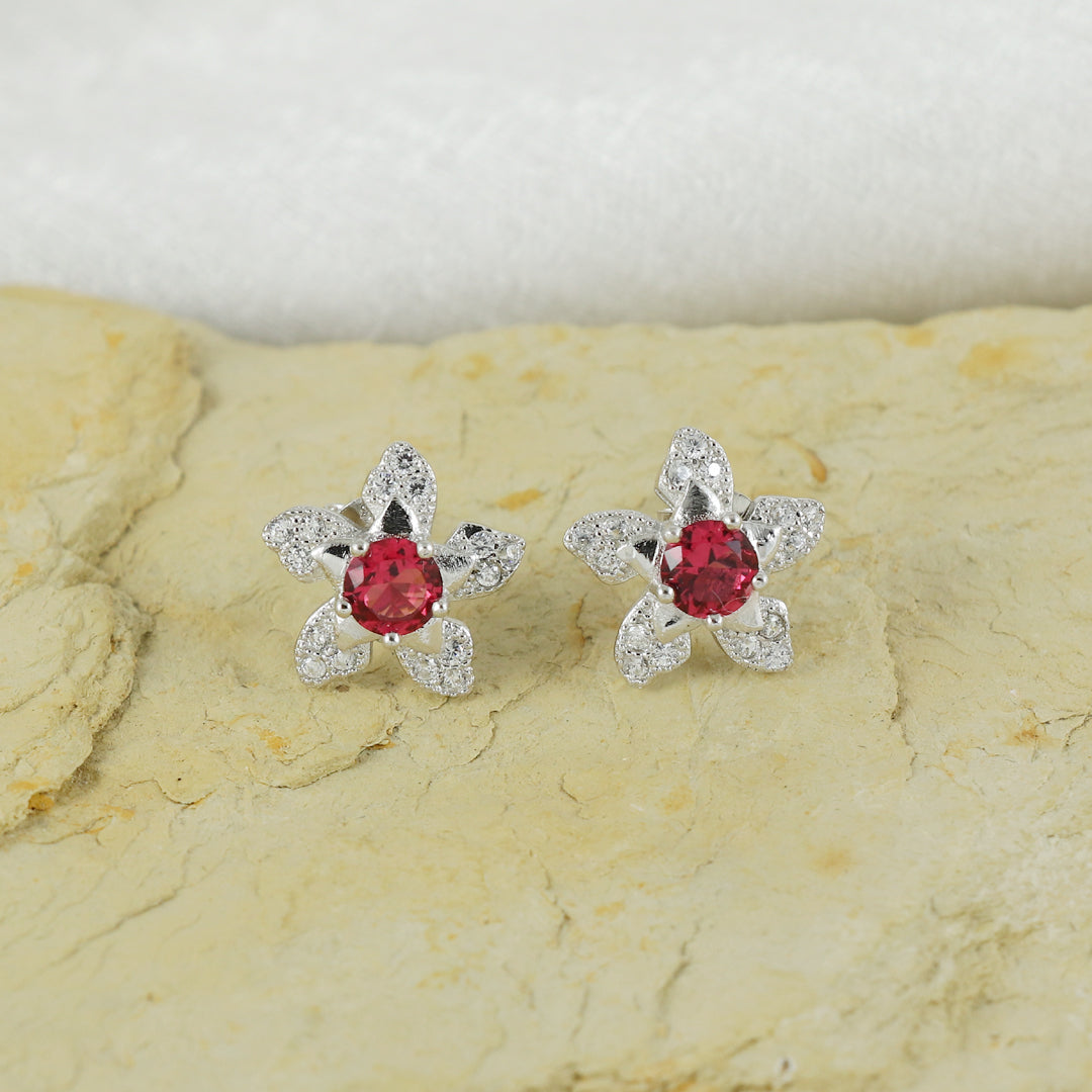 Eternal Bling Sterling Silver Heart and Arrow Flower Tops