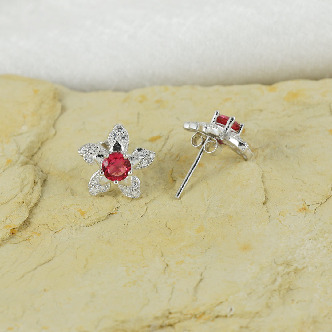 Eternal Bling Sterling Silver Heart and Arrow Flower Tops