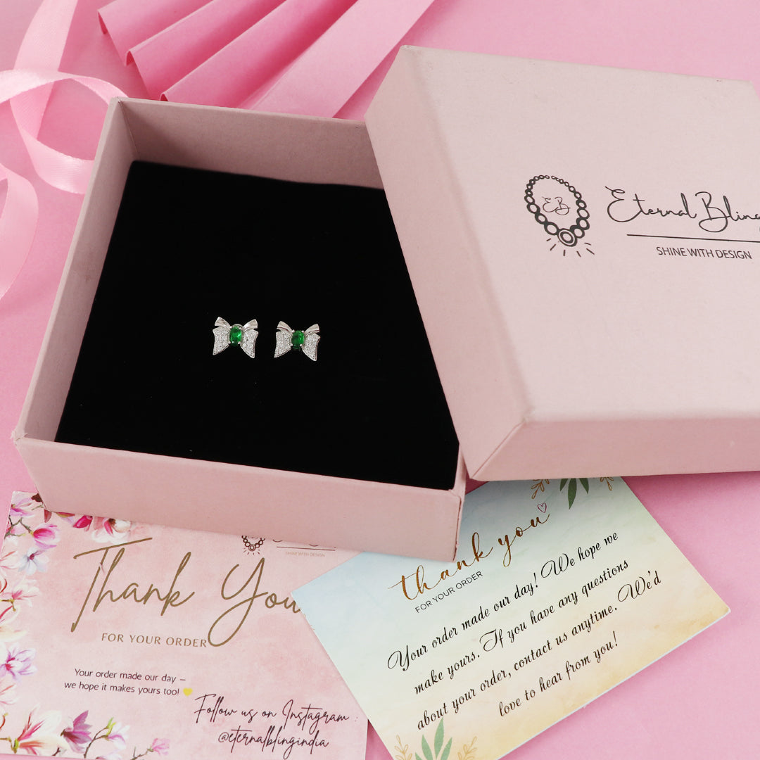 Eternal Bling Sterling Silver Heart and Arrow Bow Tops