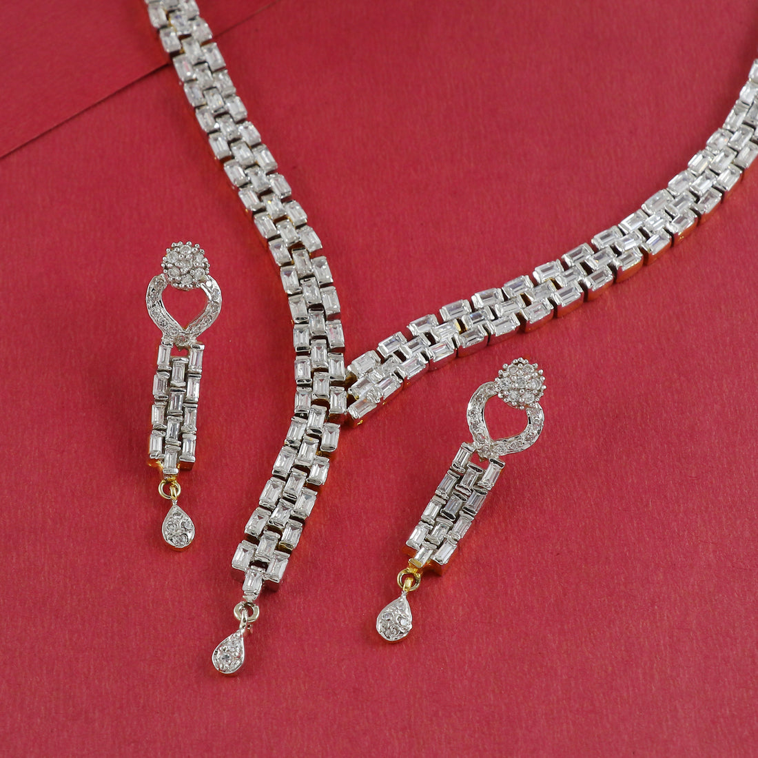 Eternal Bling Single line AD Necklace set
