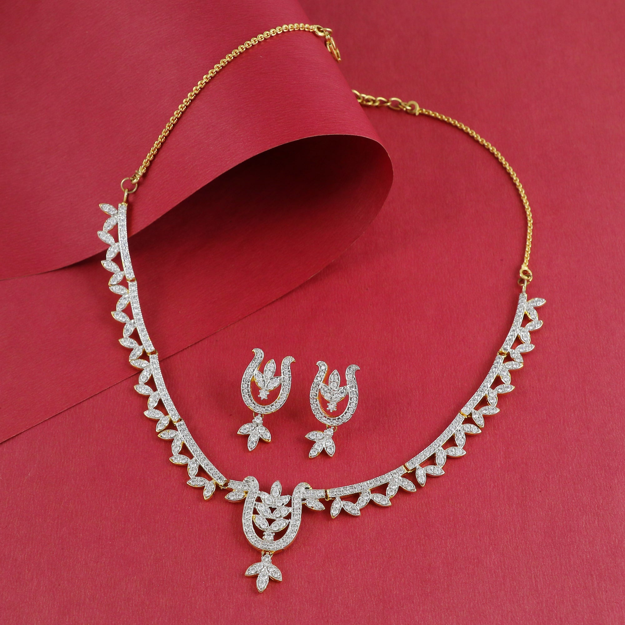 Eternal Bling Star Designer AD Necklace set