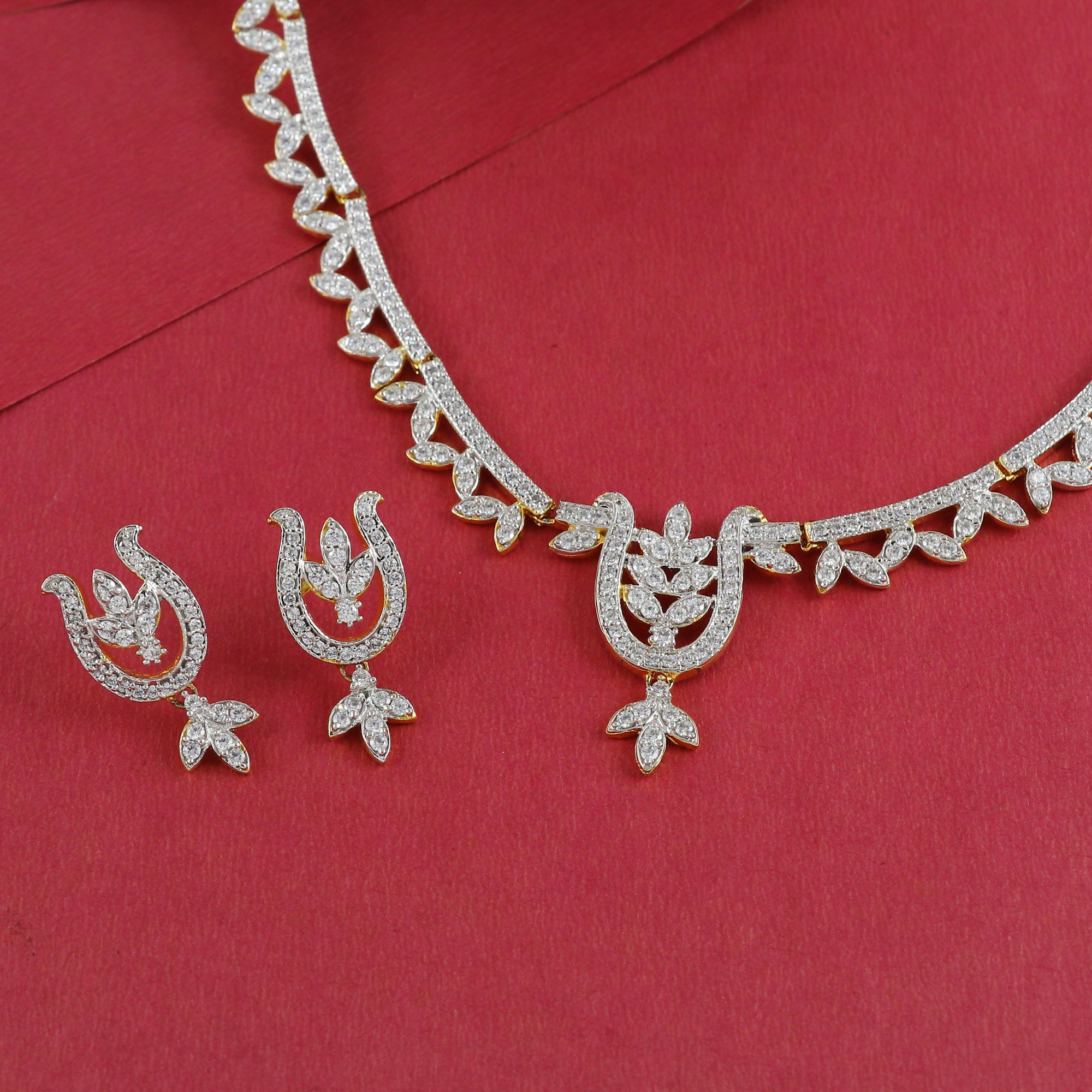 Eternal Bling Star Designer AD Necklace set