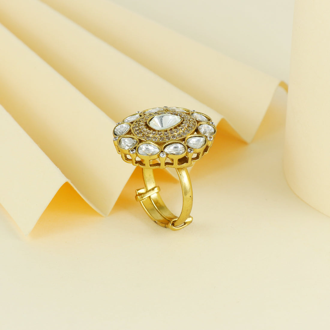 ETERNAL BLING POLKI DOUBLE LINE RING