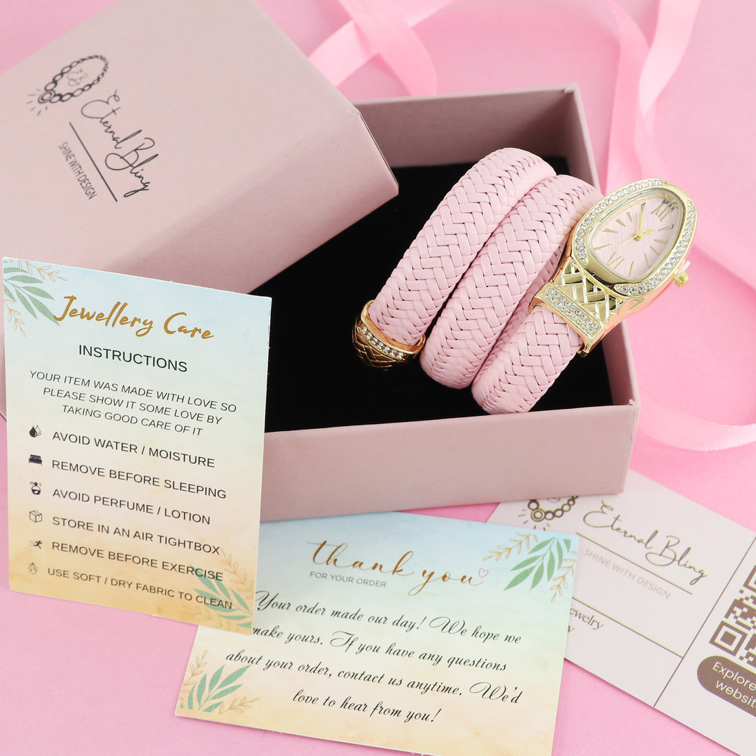 Eternal Bling Bvlgari Pink Bracelet watch