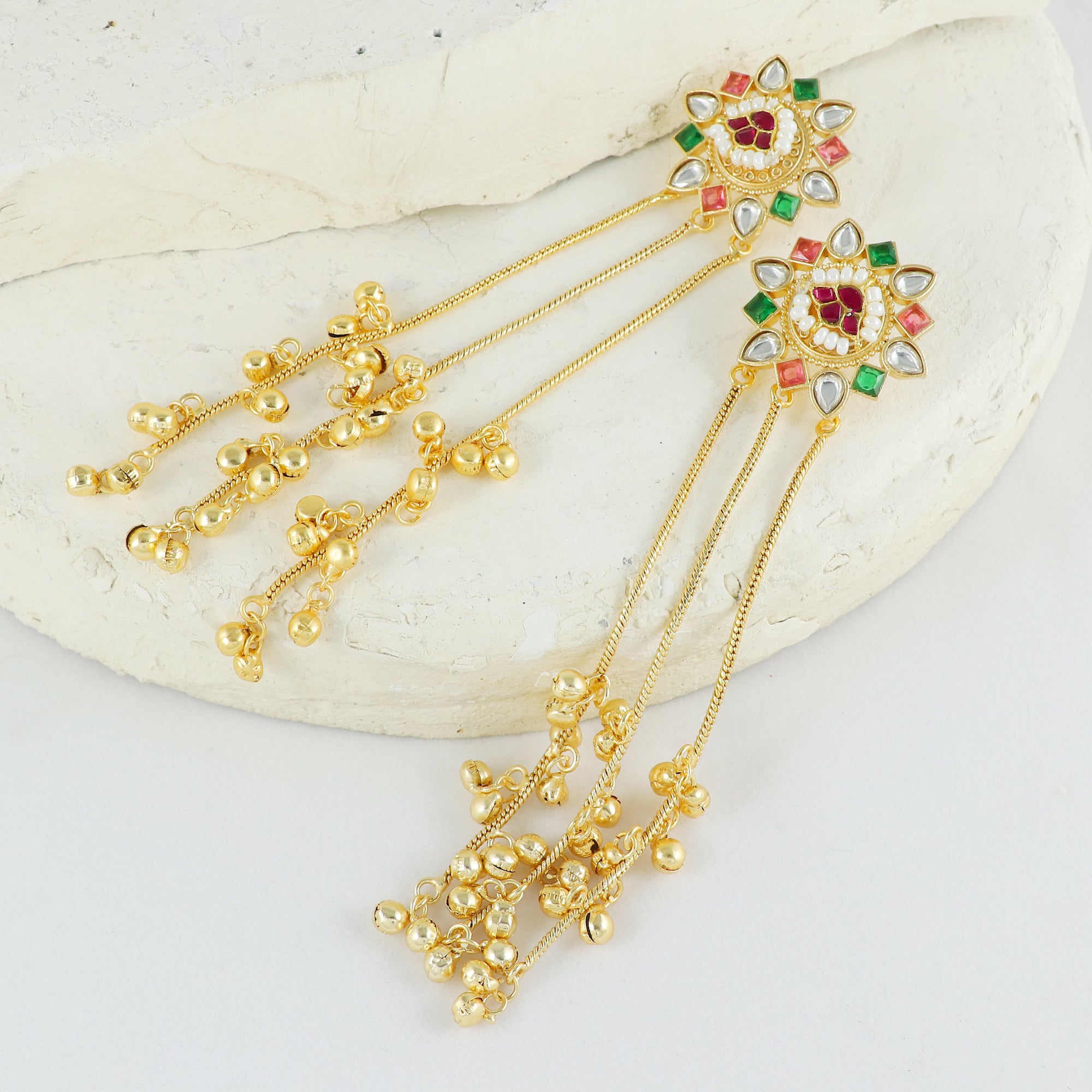 Eternal Bling Flower Kashmiri Earring