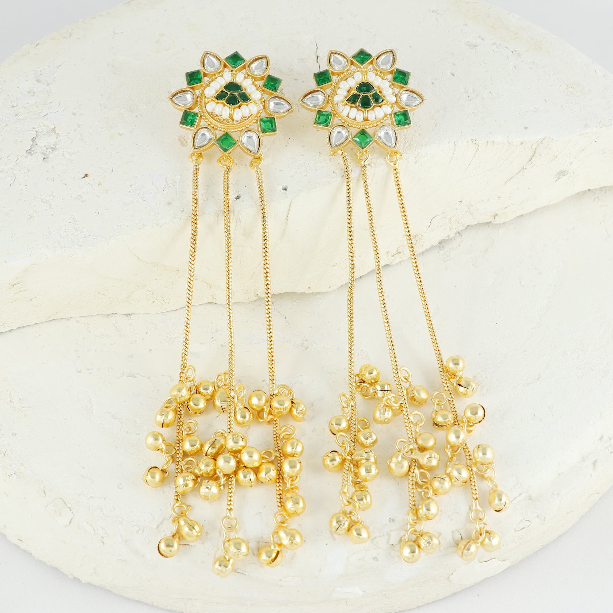 Eternal Bling Flower Kashmiri Earring