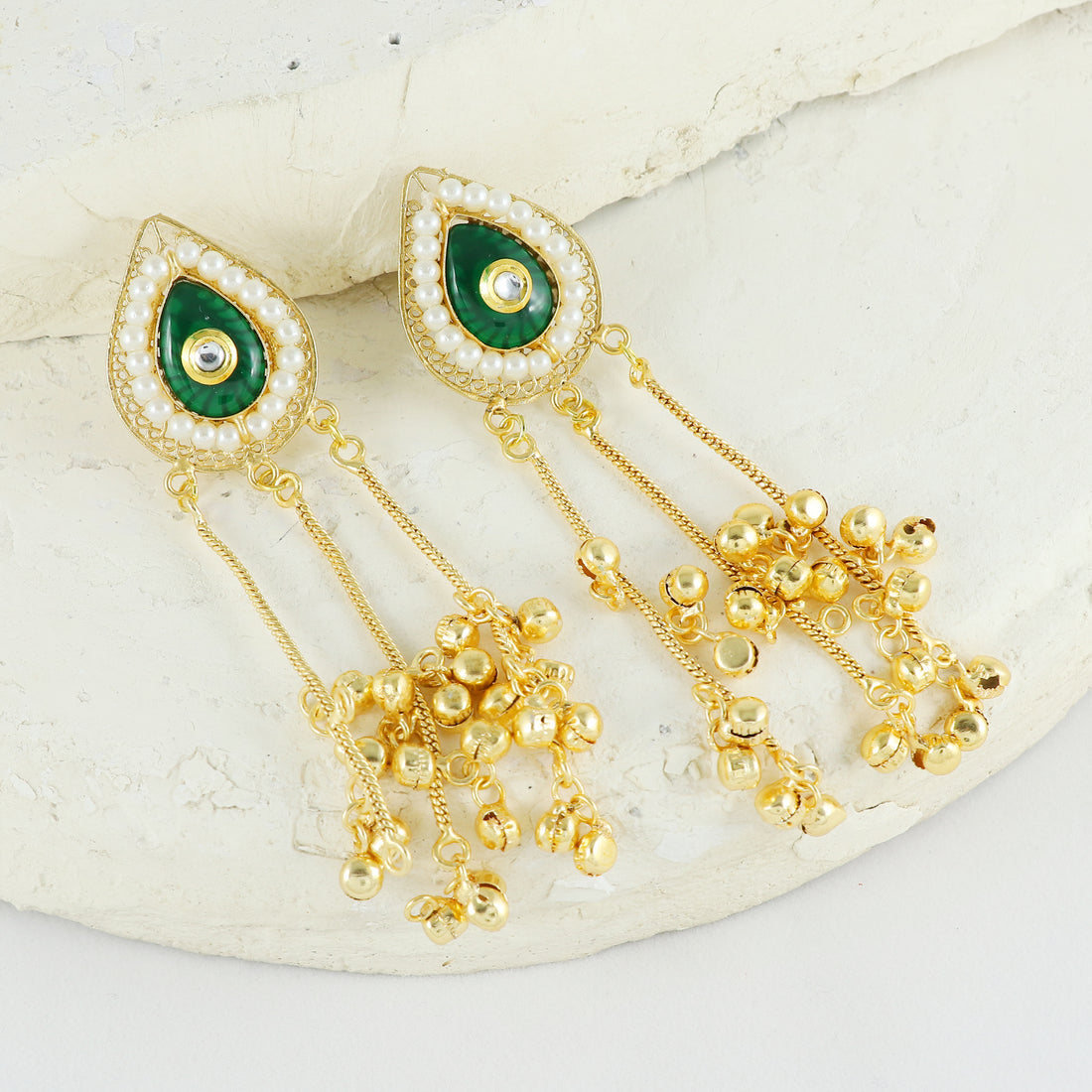Eternal Bling Pearl Kashmiri Earring