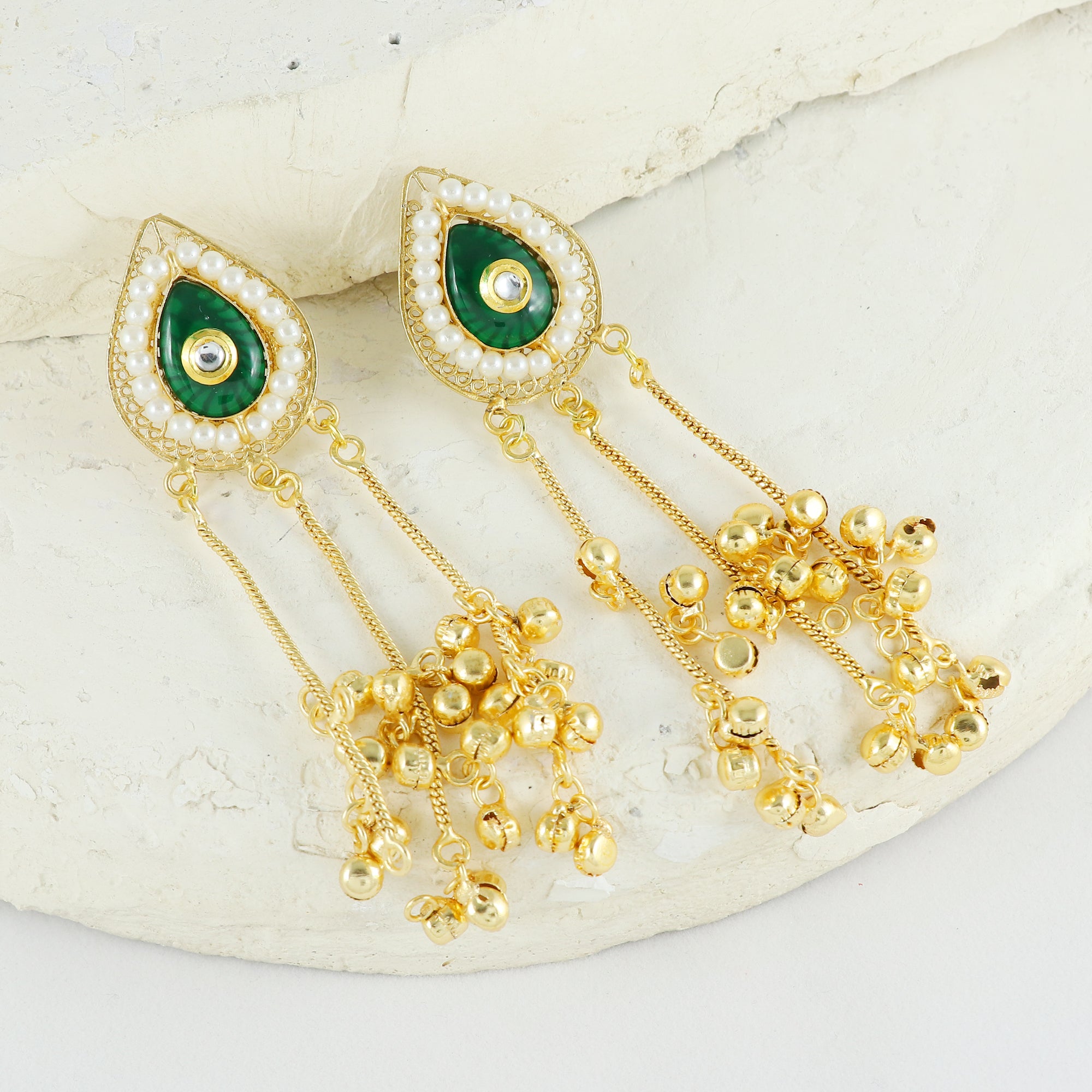 Eternal Bling Pearl Kashmiri Earring