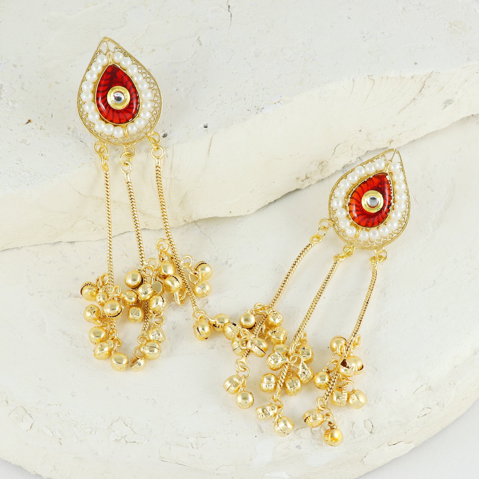 Eternal Bling Pearl Kashmiri Earring