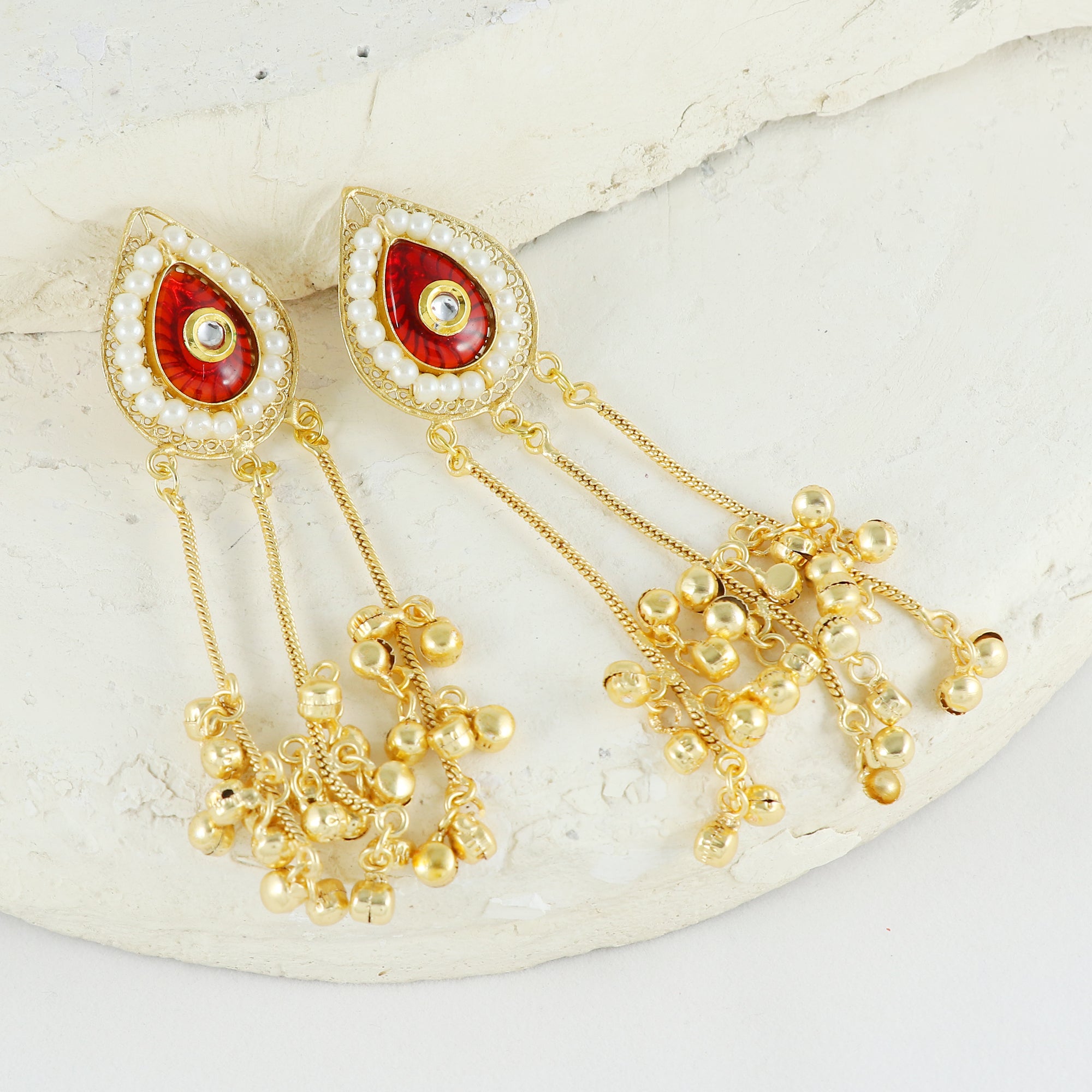 Eternal Bling Pearl Kashmiri Earring