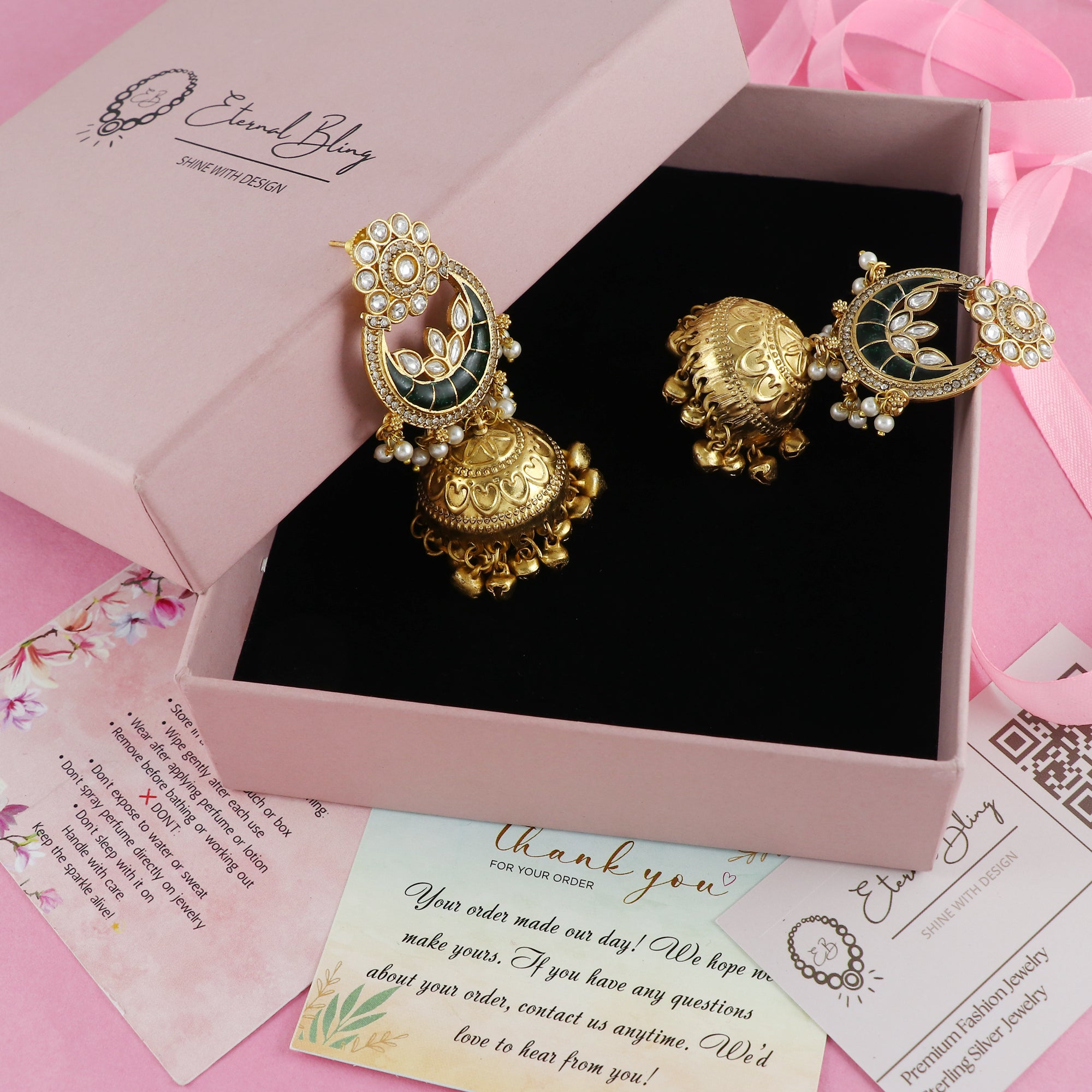 Eternal Bling Chaand Bali Jhumkis