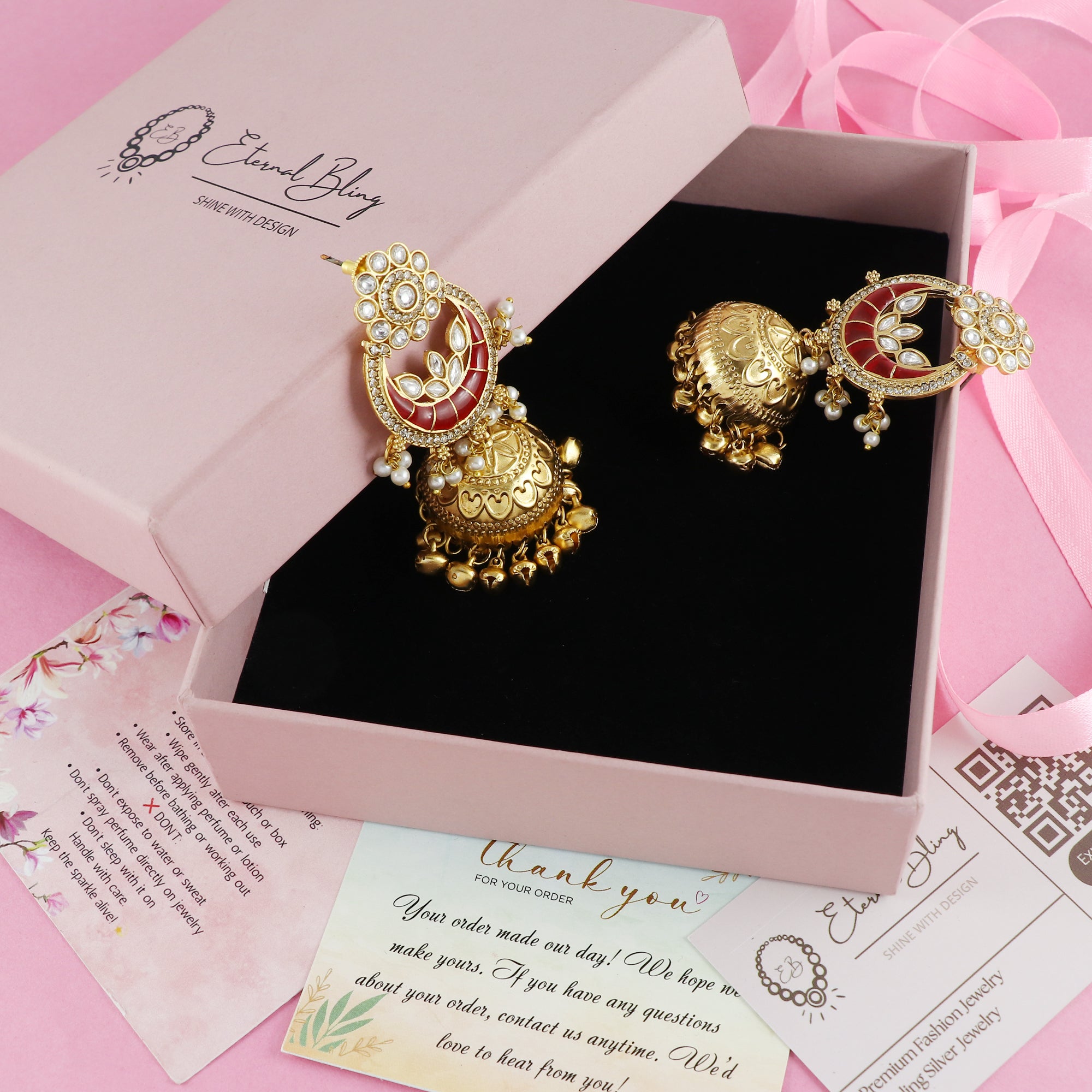 Eternal Bling Chaand Bali Jhumkis