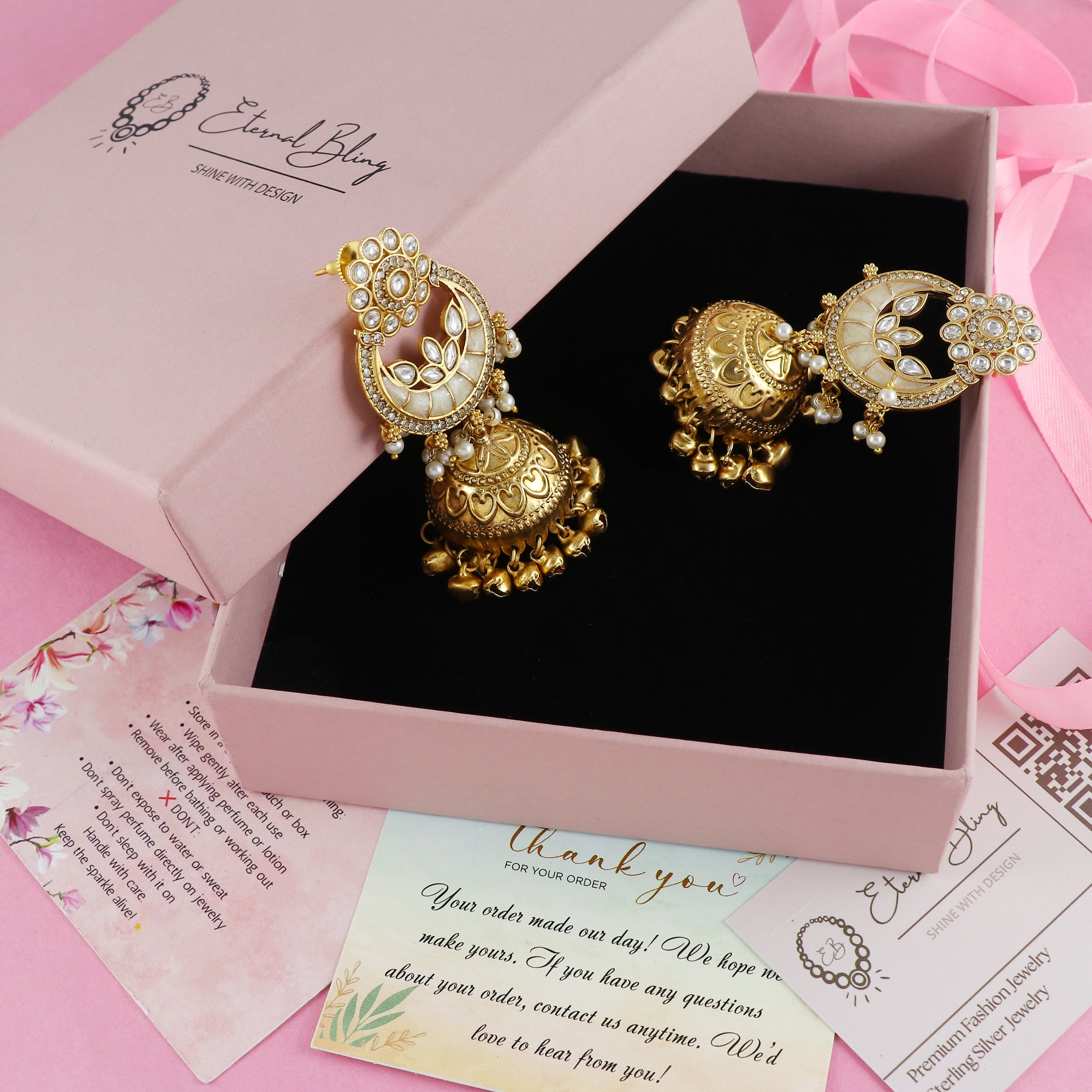 Eternal Bling Chaand Bali Jhumkis