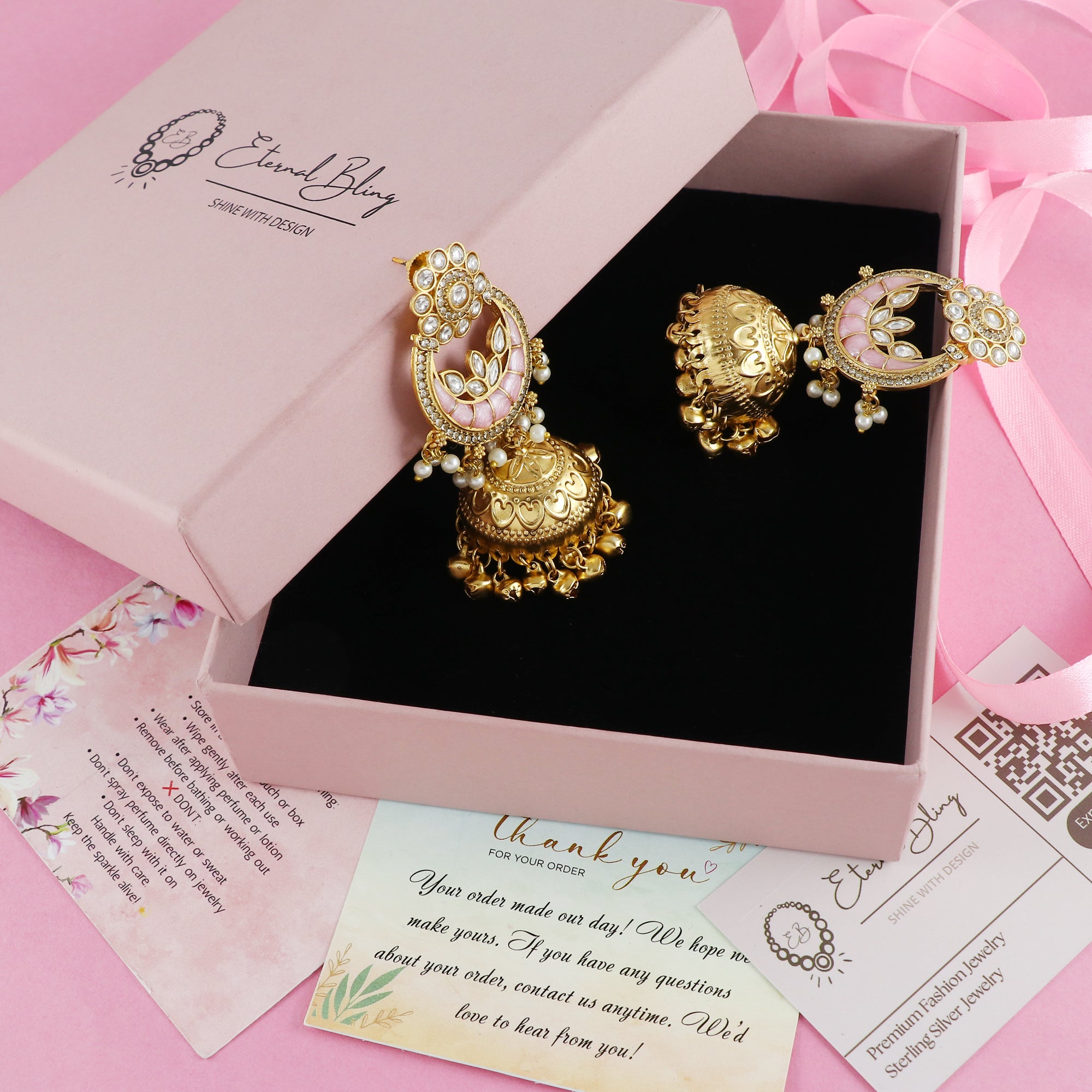 Eternal Bling Chaand Bali Jhumkis