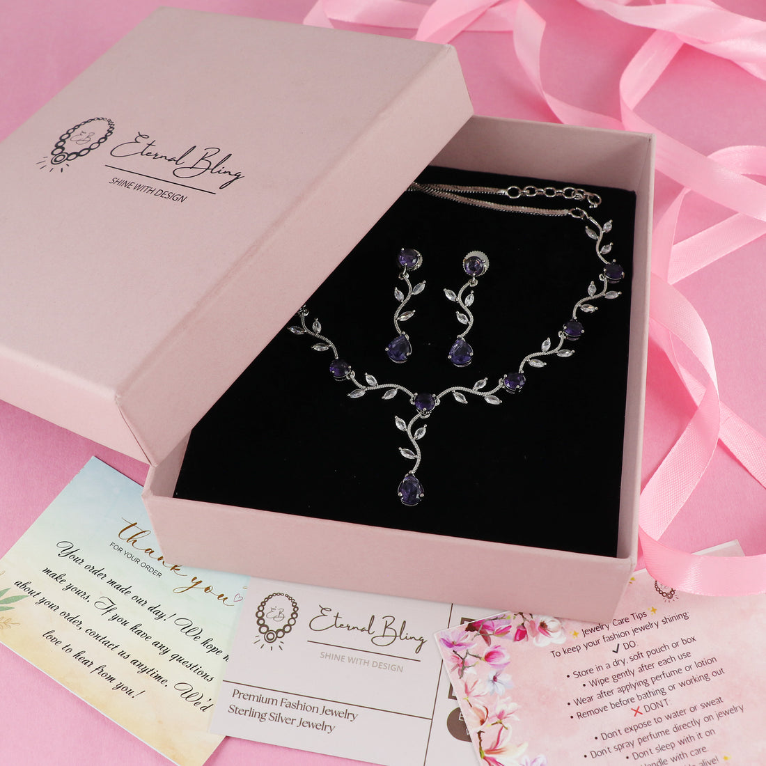 Eternal Bling Designer AD Necklace set