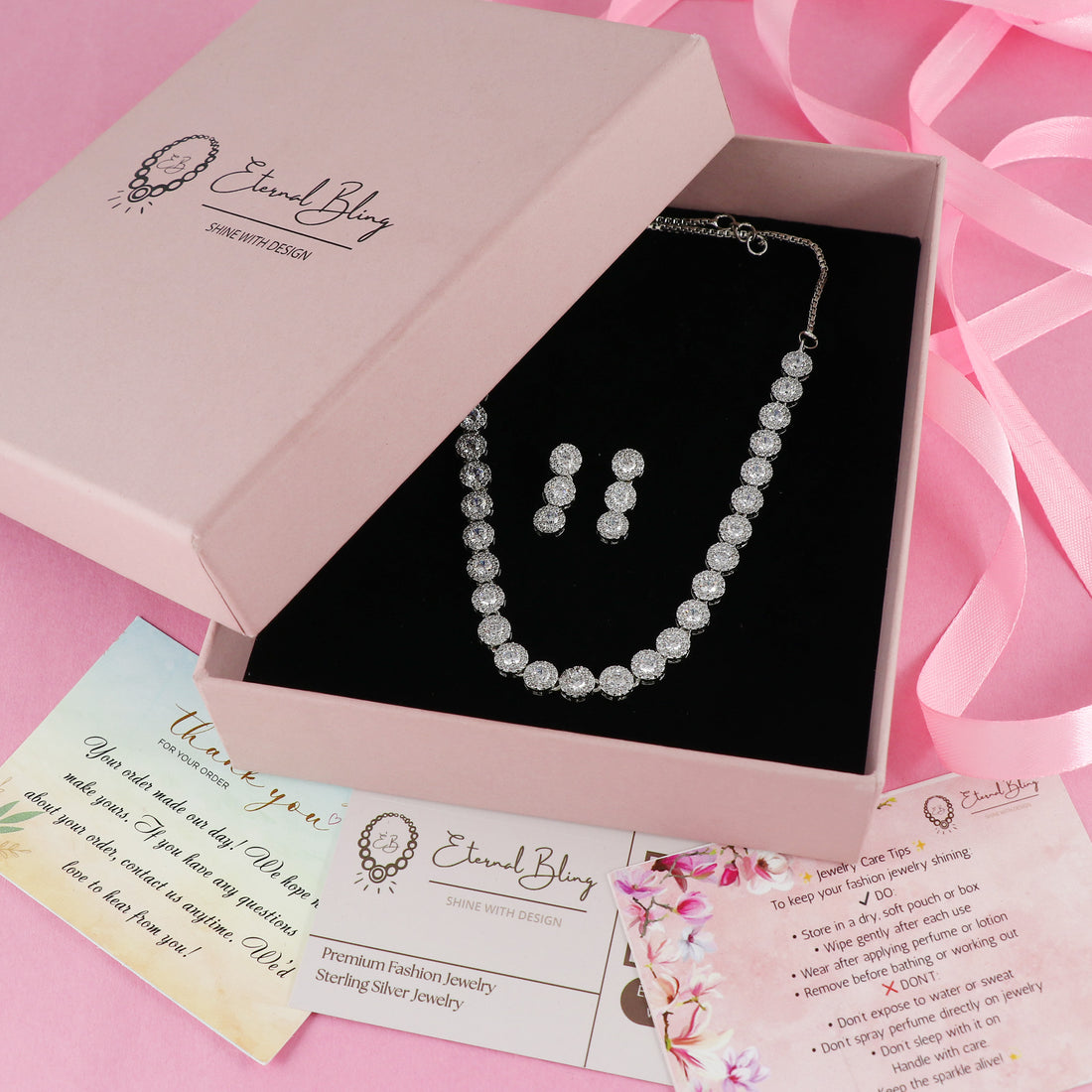 Eternal Bling AD Elegant Necklace set