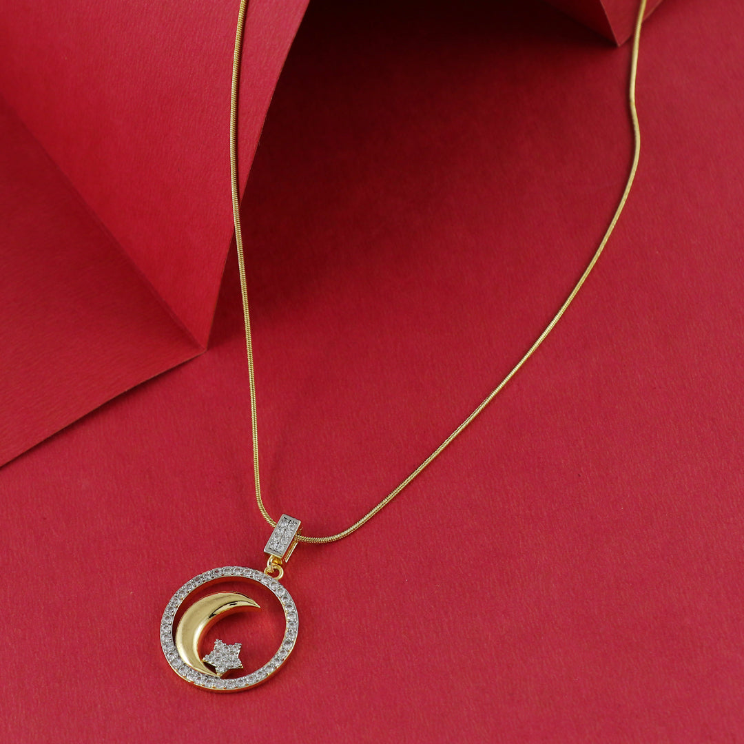 Eternal Bling Moon Star Crystal pendant