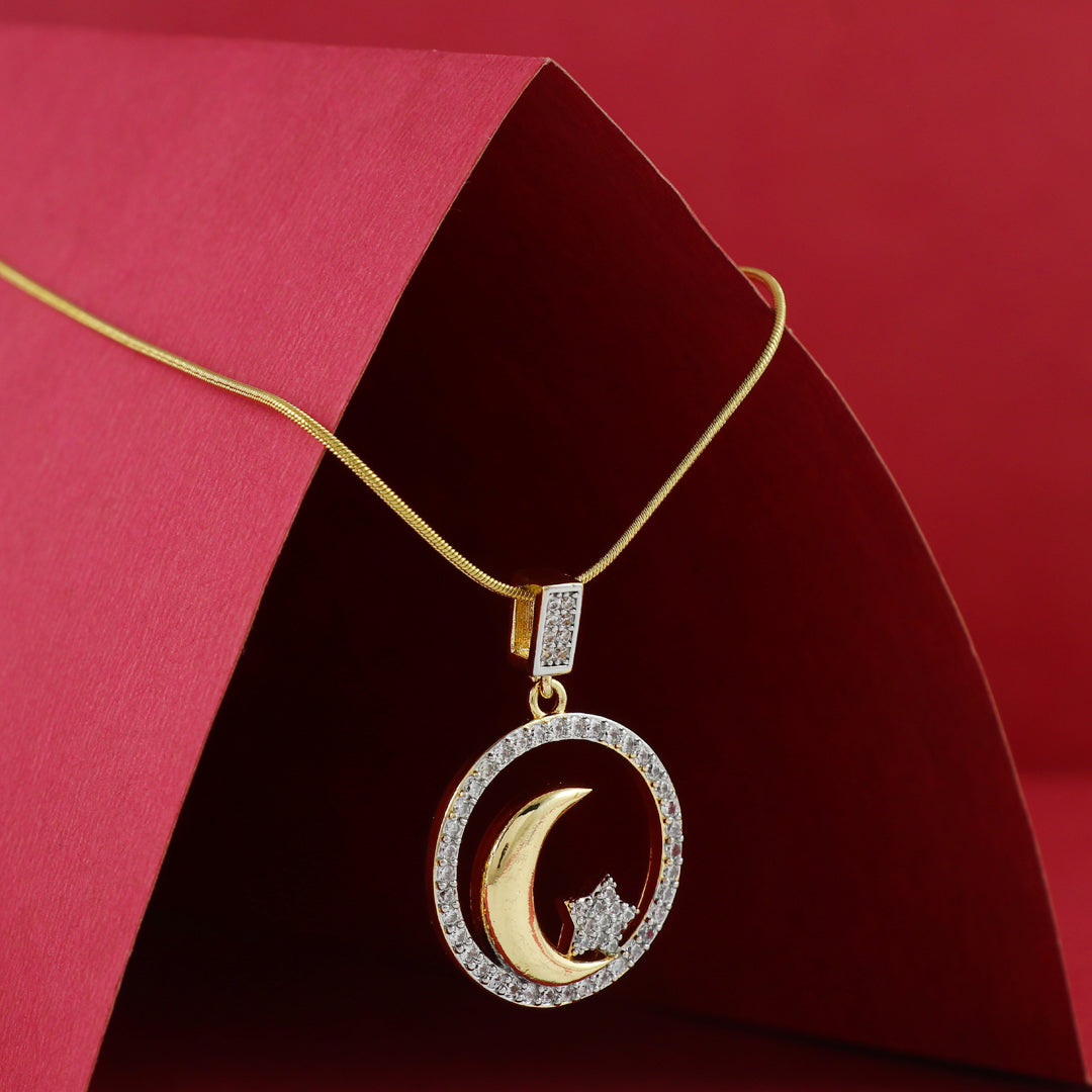 Eternal Bling Moon Star Crystal pendant