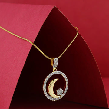 Eternal Bling Moon Star Crystal pendant