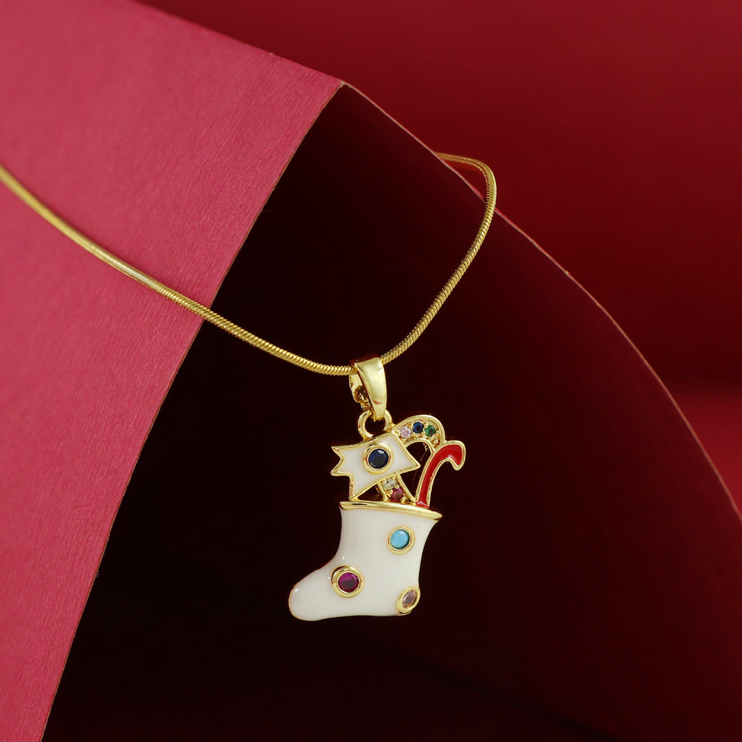 Eternal Bling Christmas sock Pendant