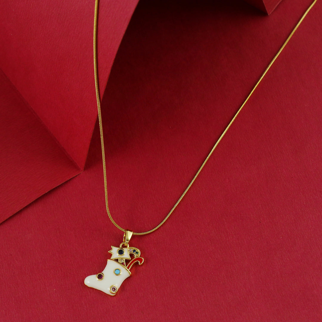 Eternal Bling Christmas sock Pendant